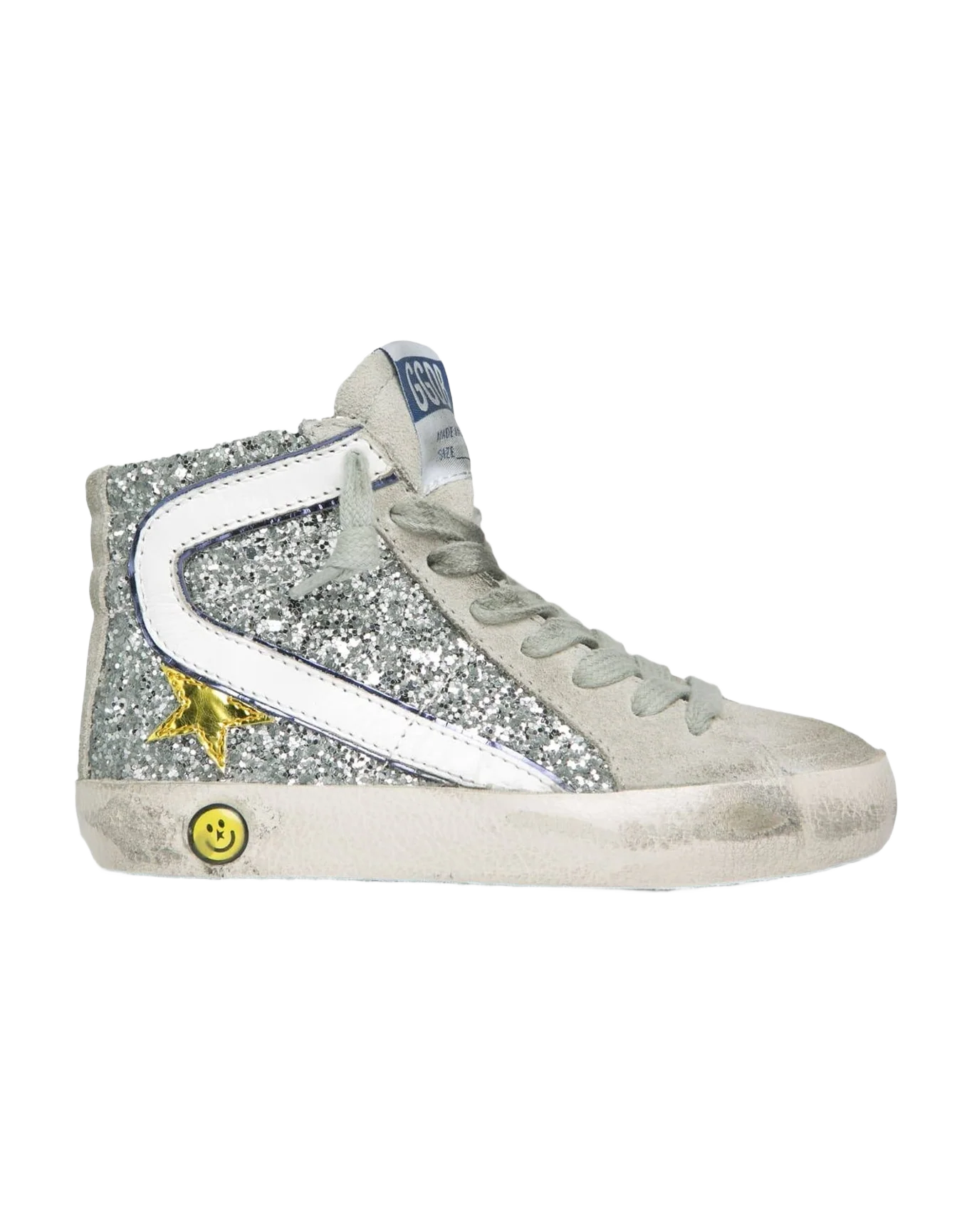 Kids | Slide Sneakers Silver Glitter