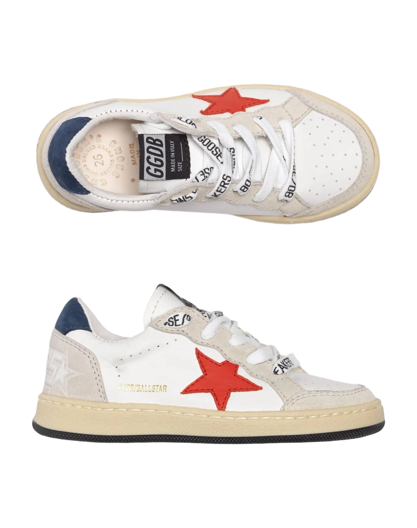 Kids | Sneakers Ball Star White-Blue Nabuk-Cherry Star