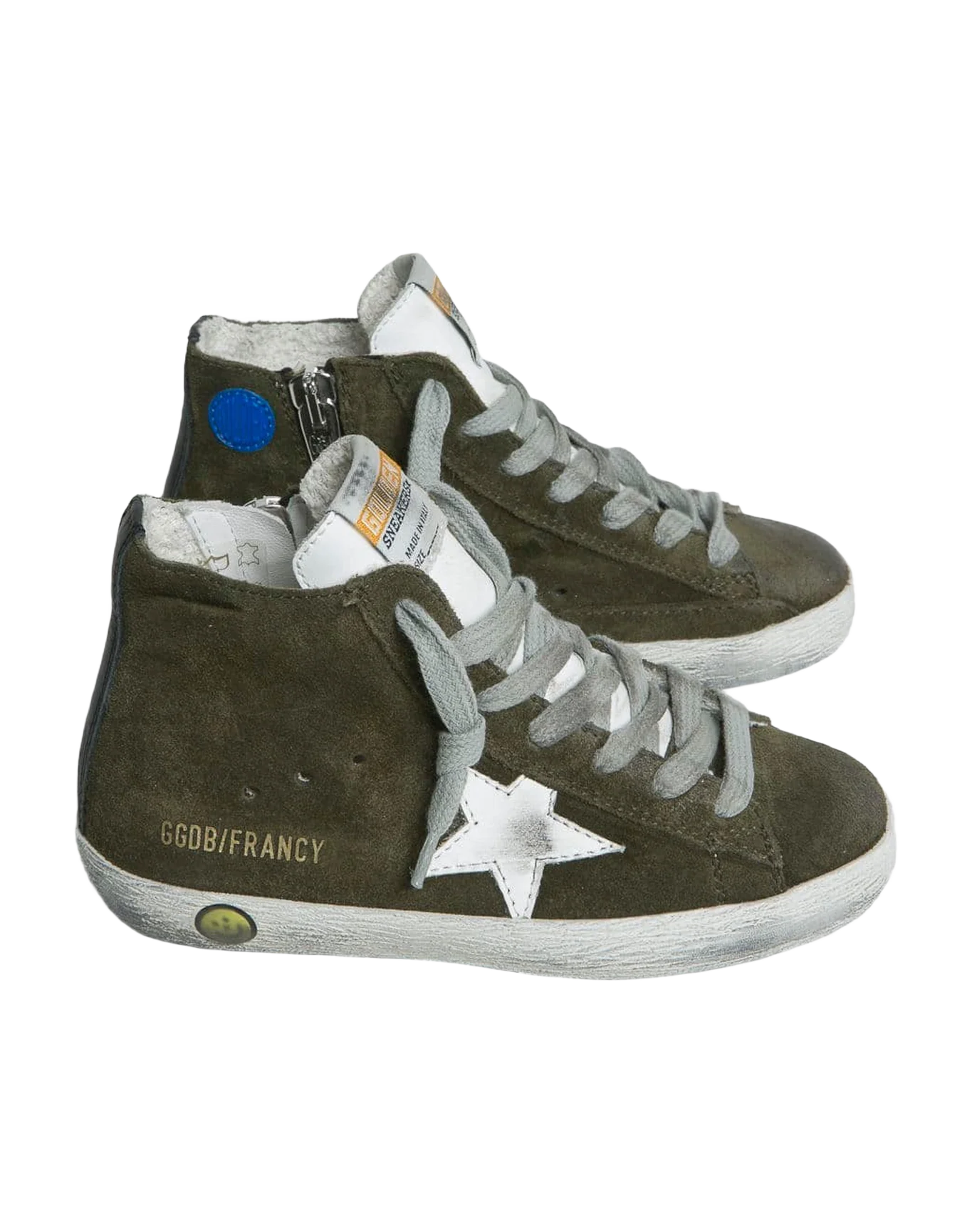 Kids | Sneakers Francy Green Suede-White Star (V2) - Image 2