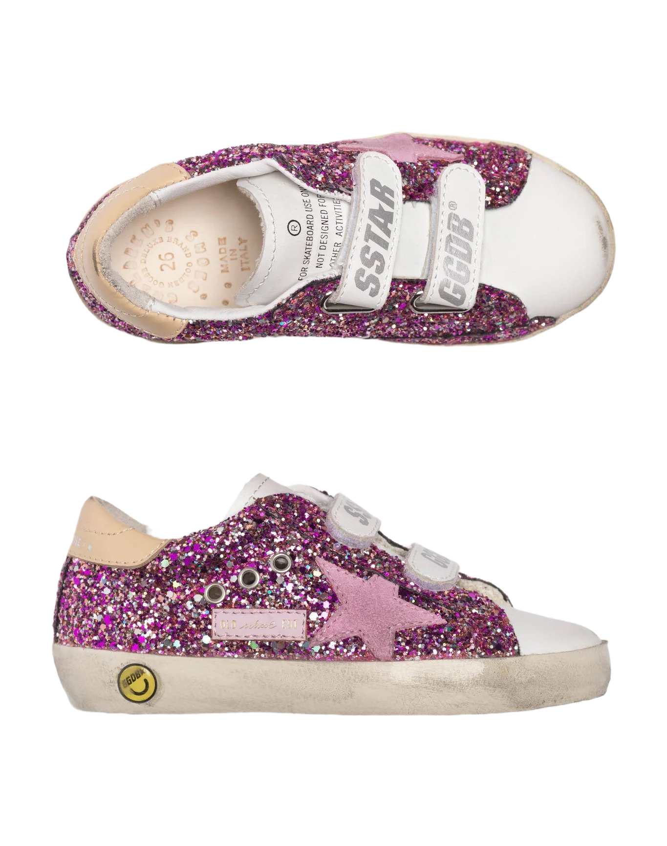 Kids | Sneakers Old School Multi Glitter-Pink Star - Image 3