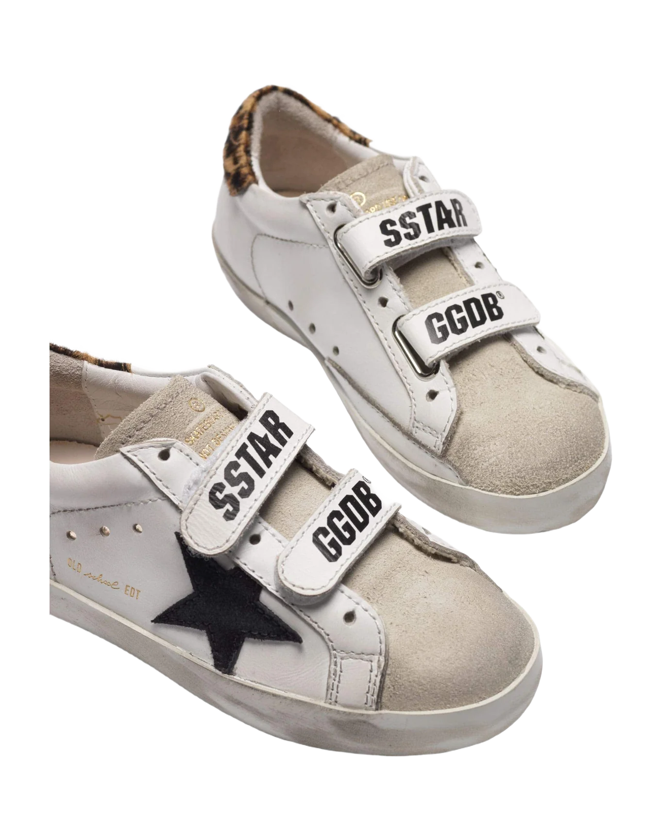 Kids | Sneakers Old School White Leather-Leopard - Image 2