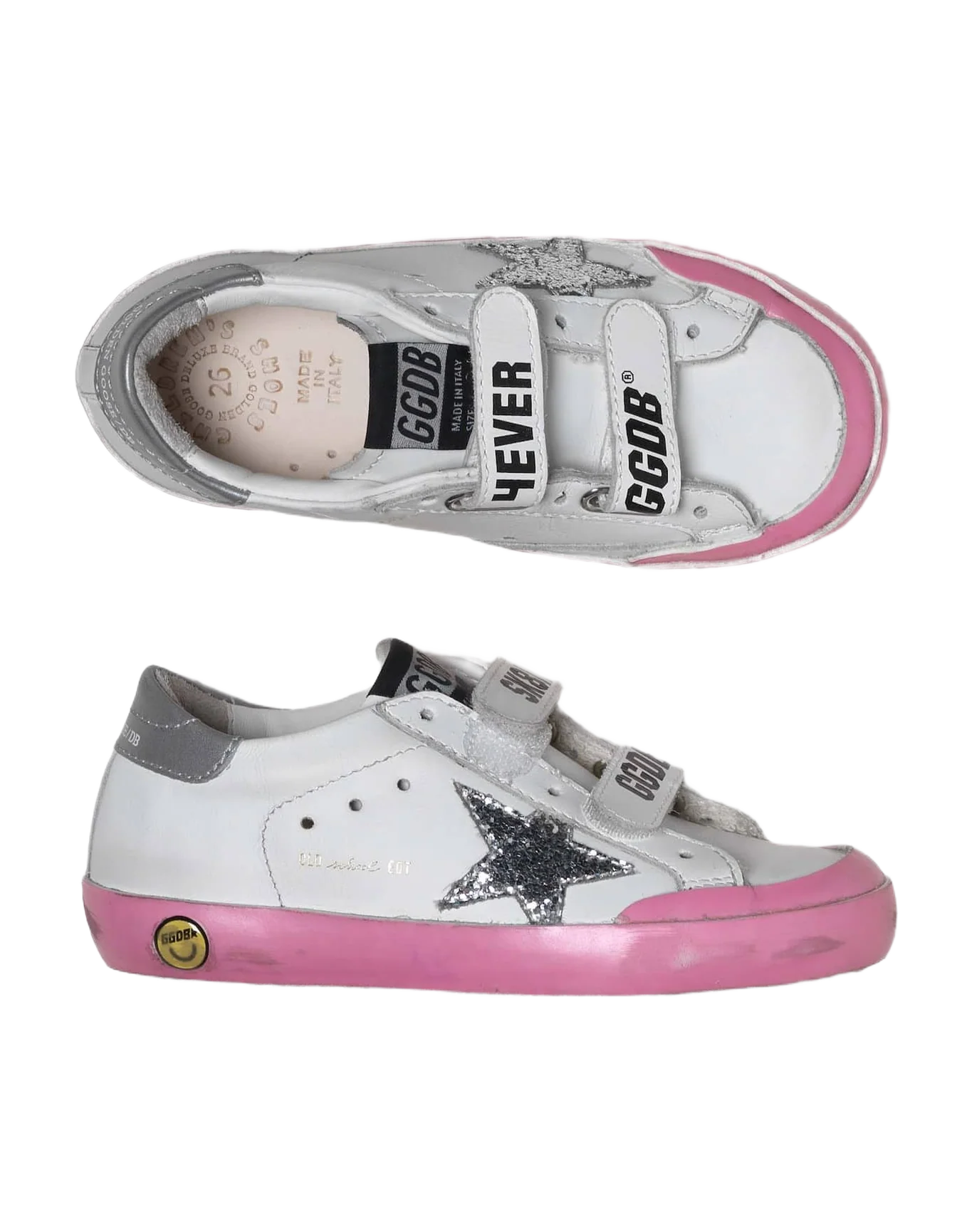 Kids | Sneakers Old School White Leather-Pink - Image 2