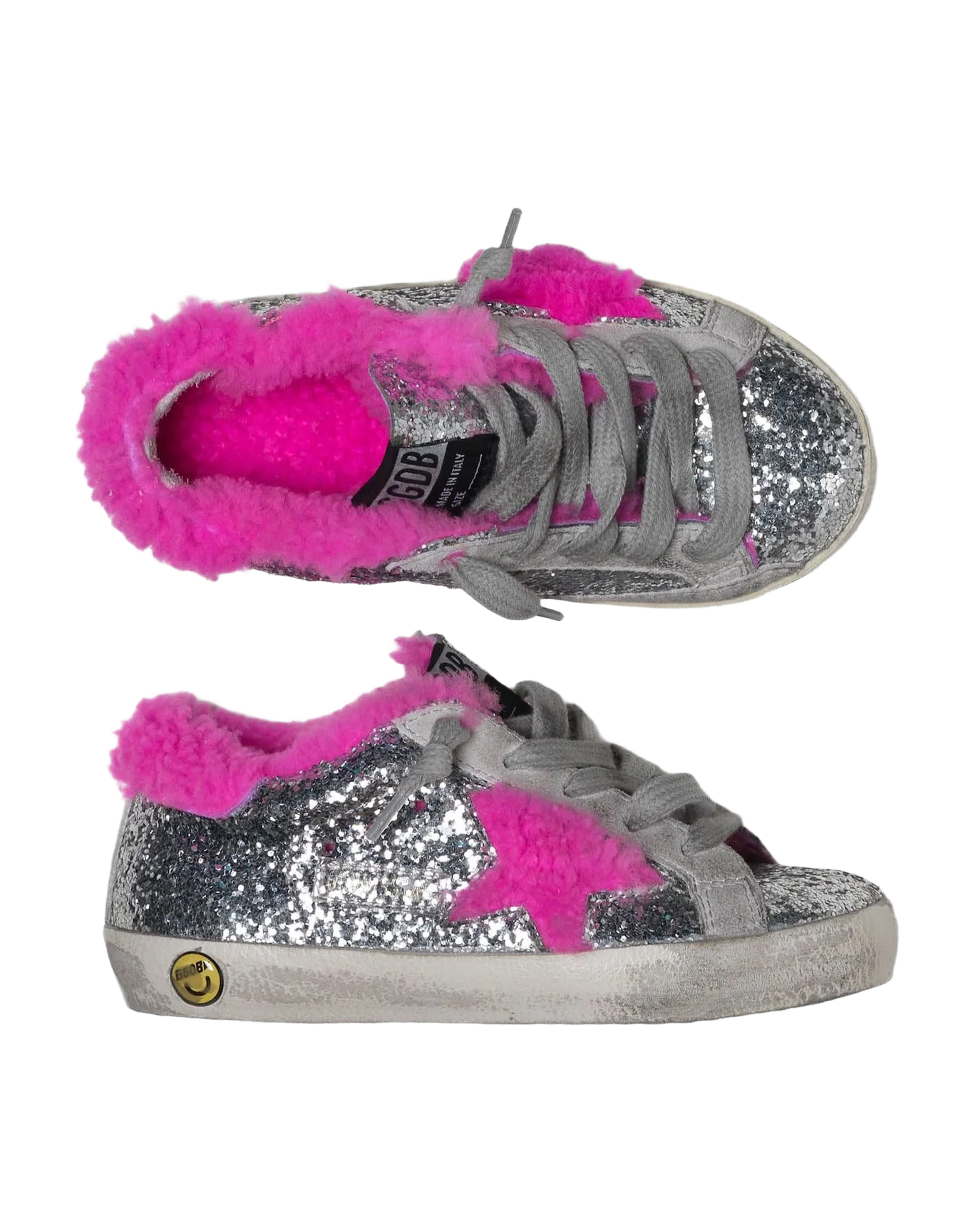 Kids | Sneakers Super-Star Silver Glitter-Fuxia Star - Image 4