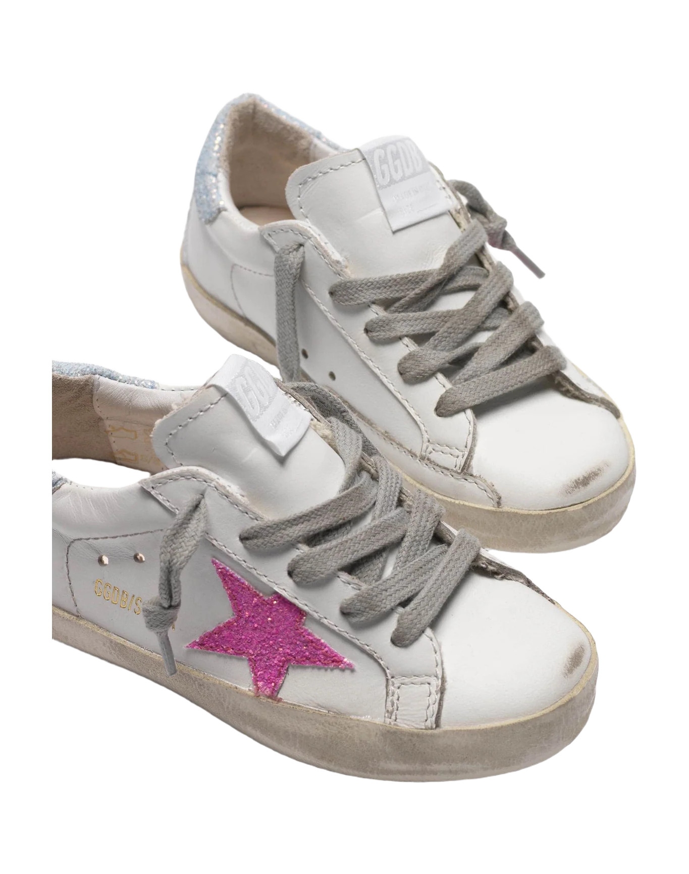 Kids | Sneakers Super-Star White Leather-Azure - Image 2