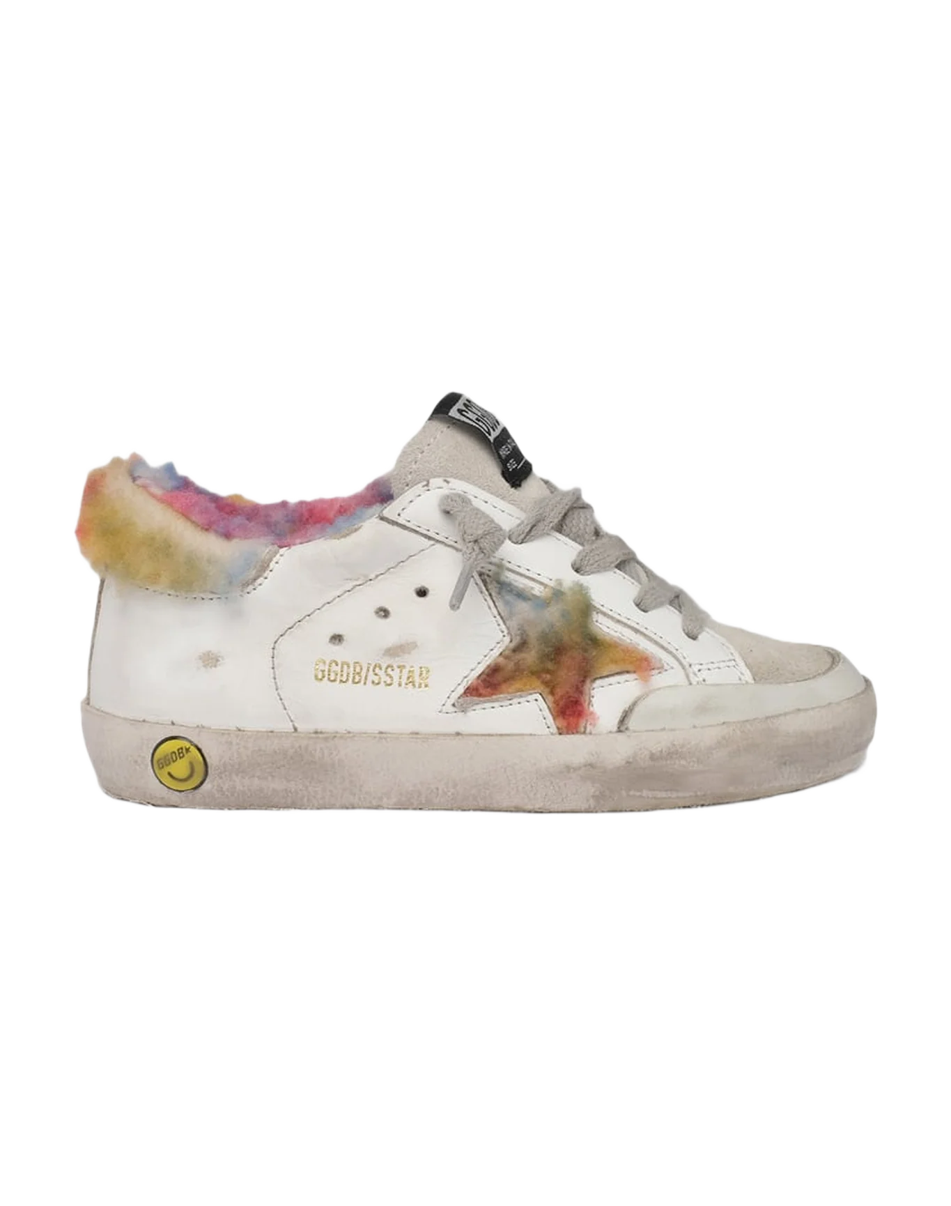 Kids | Super-Star Leather Upper Shearling Star Leather Heel | White x Multicolor x Ice - Image 5