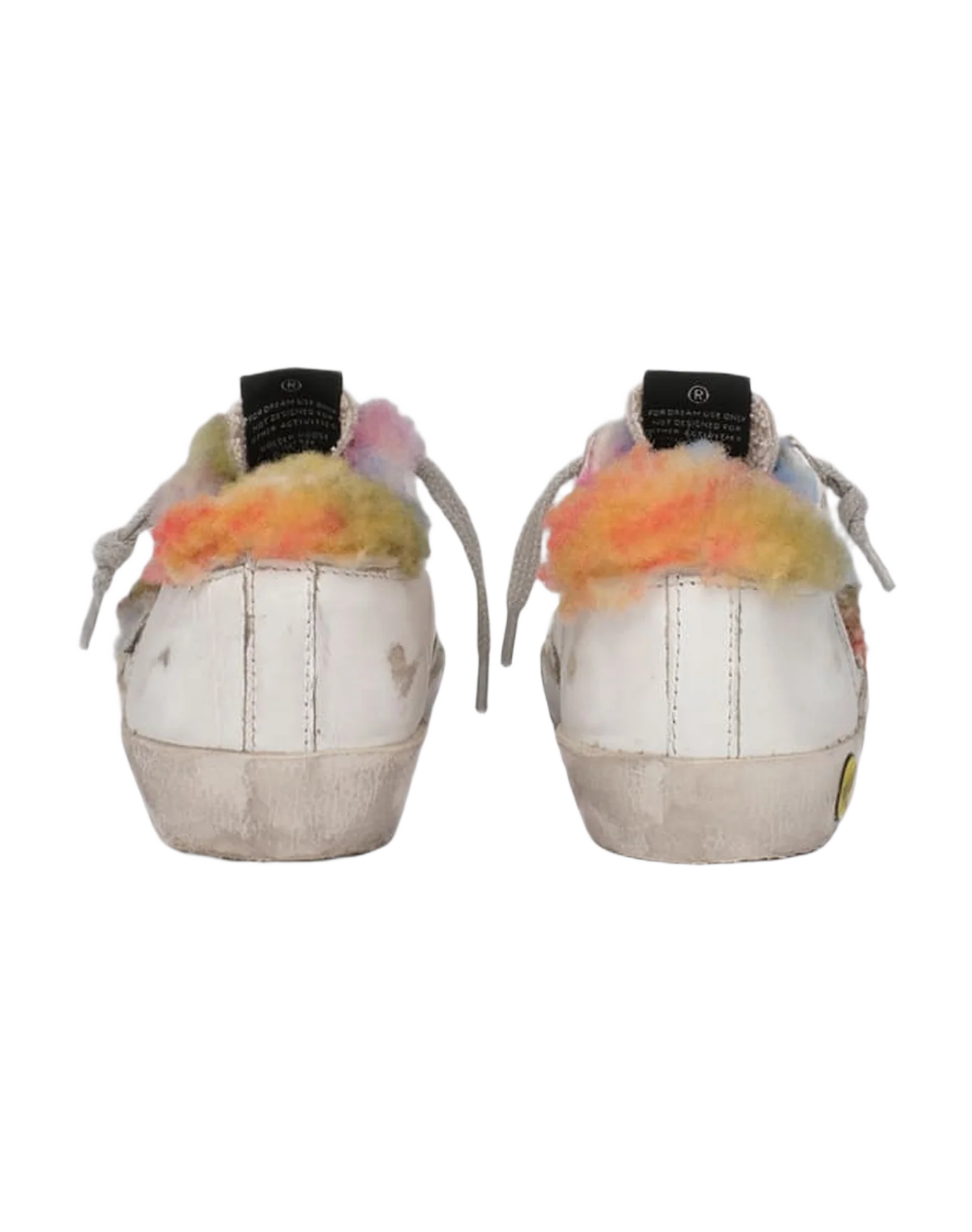 Kids | Super-Star Leather Upper Shearling Star Leather Heel | White x Multicolor x Ice - Image 6