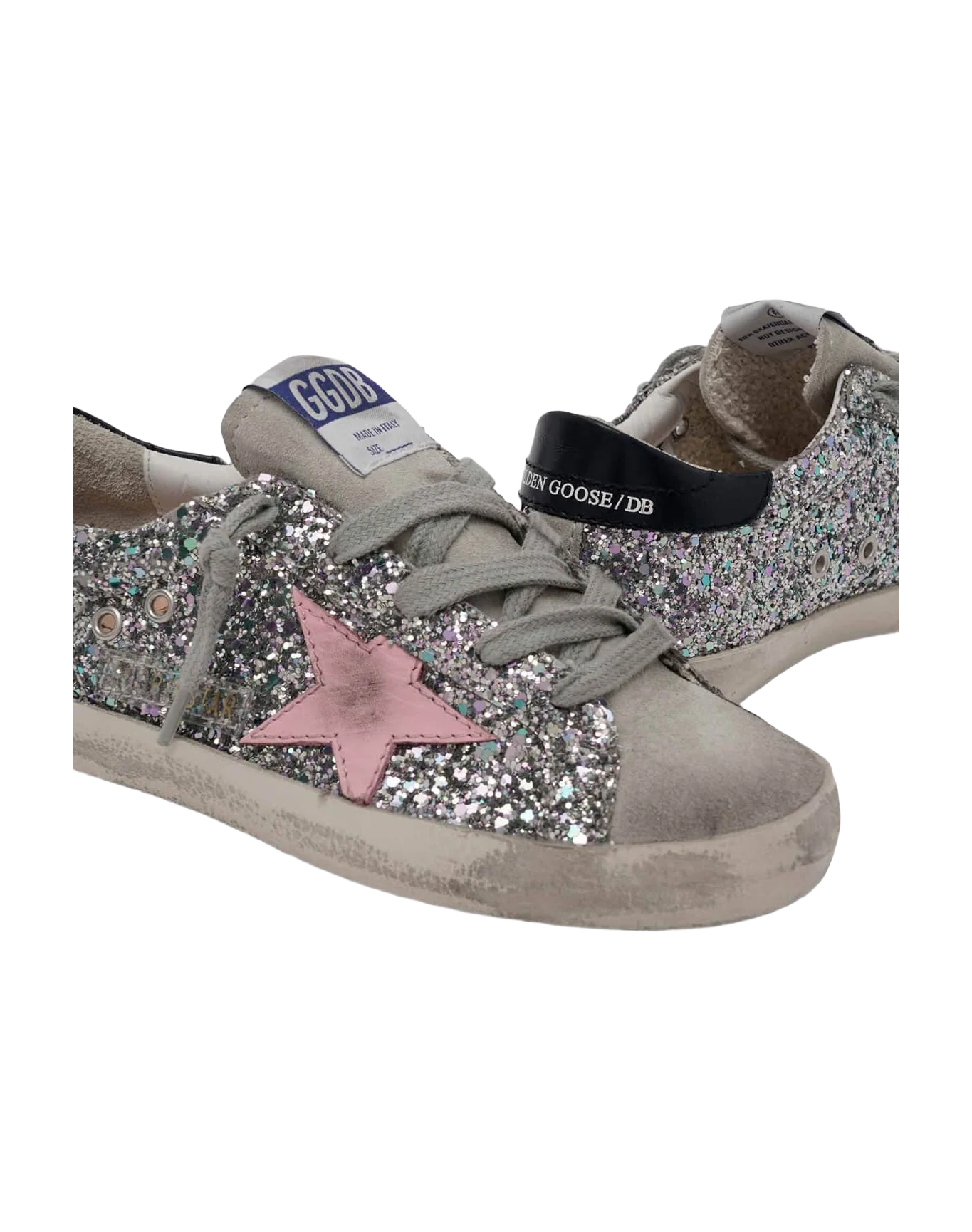 Kids | Super-Star Sneakers Glitter with Pink Star - Image 4