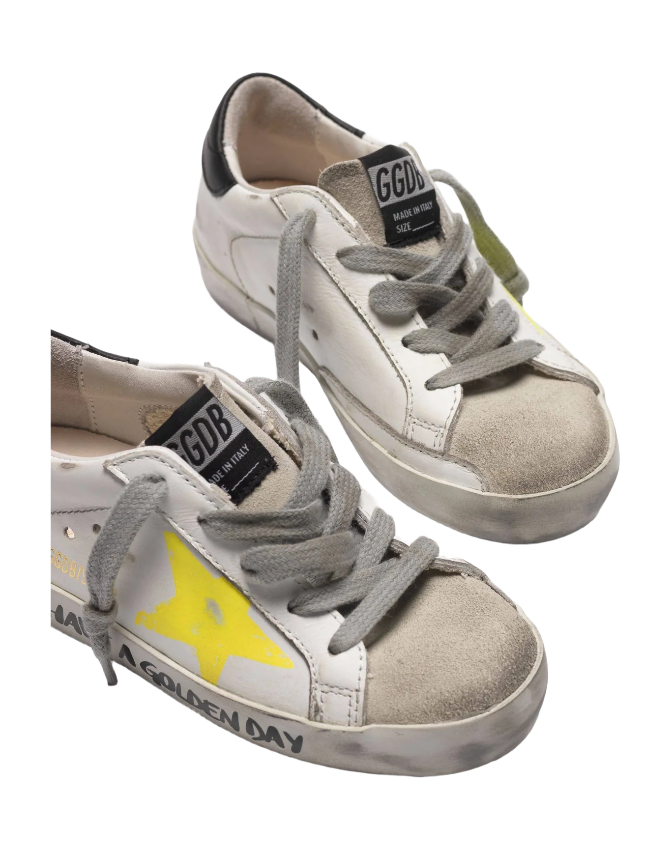 Kids | Super-Star Sneakers with Painted Star & Lettering On The Foxing (V1) - Image 2