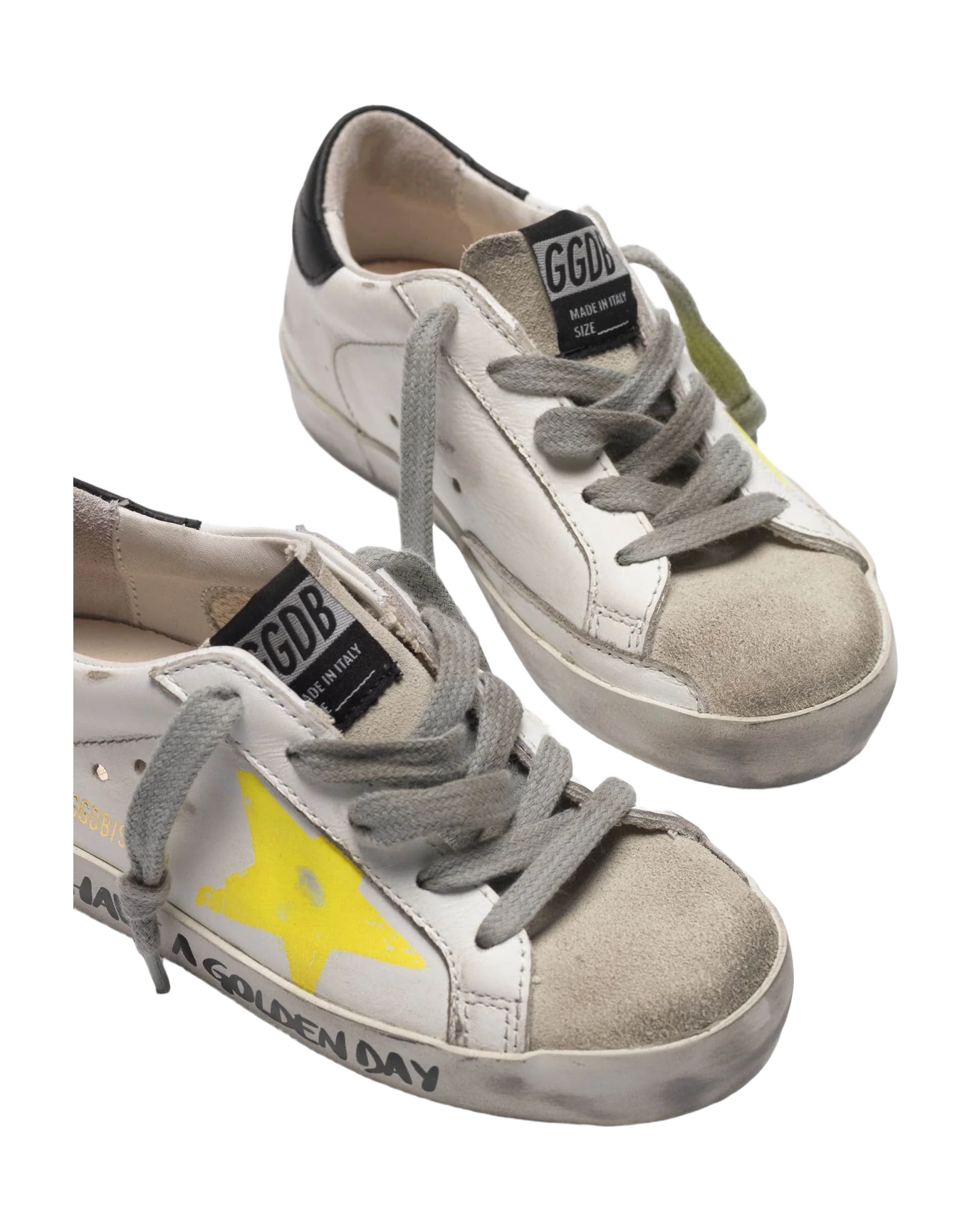 Kids | Super-Star Sneakers with Painted Star & Lettering On The Foxing (V2) - Image 4