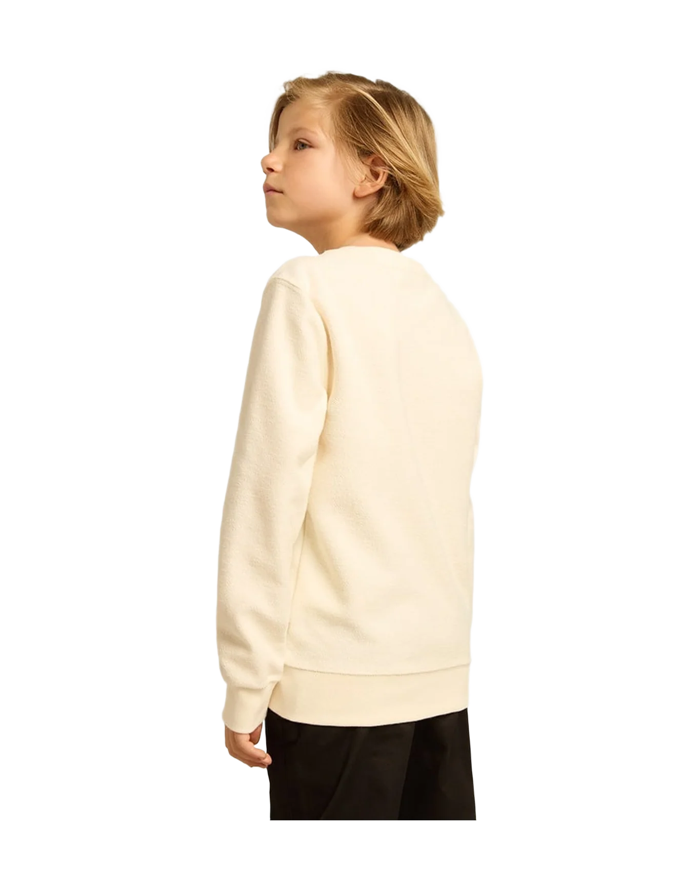 Kids | Sweatshirt Aged White with Multicolor Golden Lettering On The Front | Artic Wolf x Multicolor