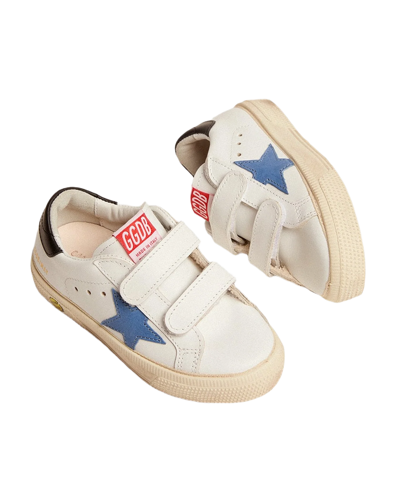 Kids | Young May School with Cobalt Blue Leather Star | White x Cobalt Blue x Black - Image 3