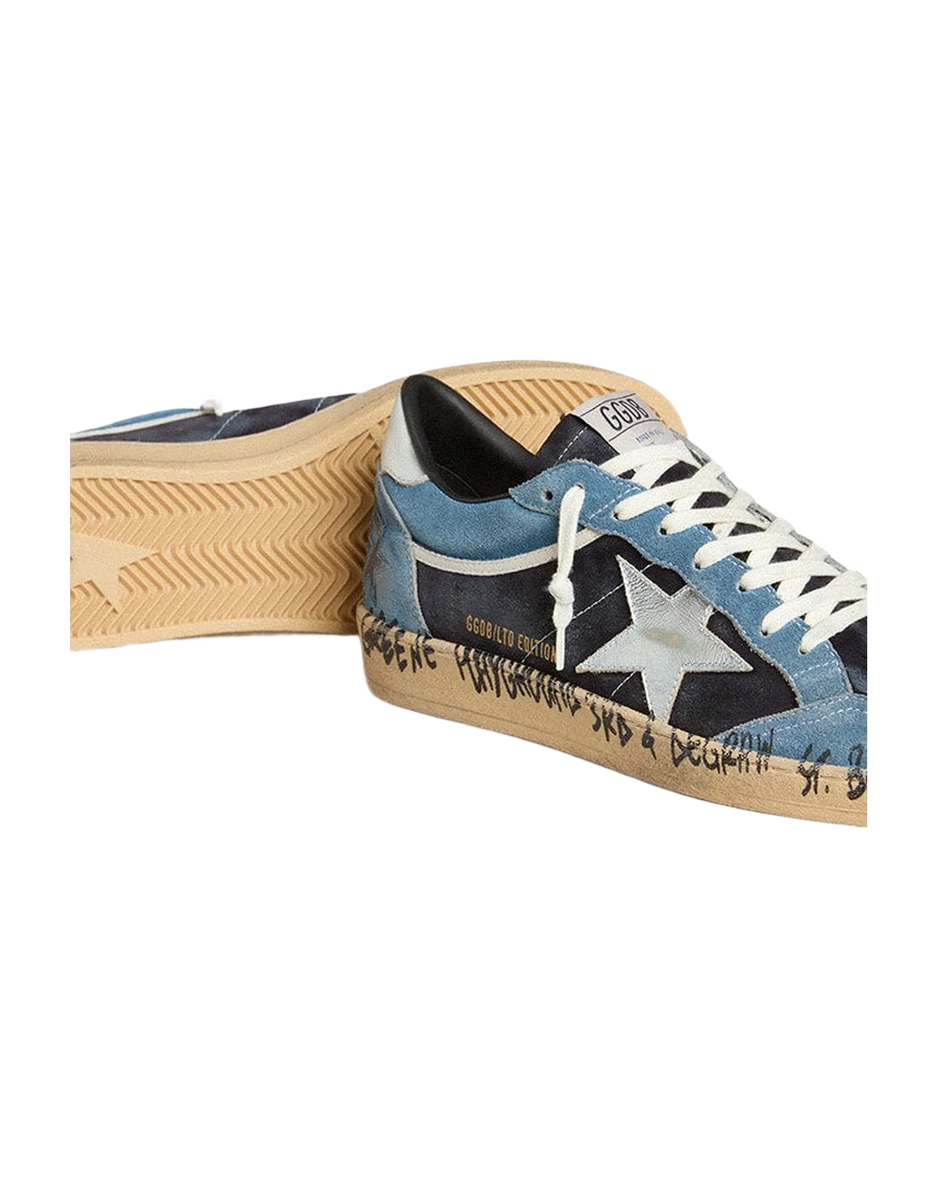 Men | Ball Star Blue Suede with Silver Star & Heel Tab | Bluette x Dark Blue x Silver - Image 2