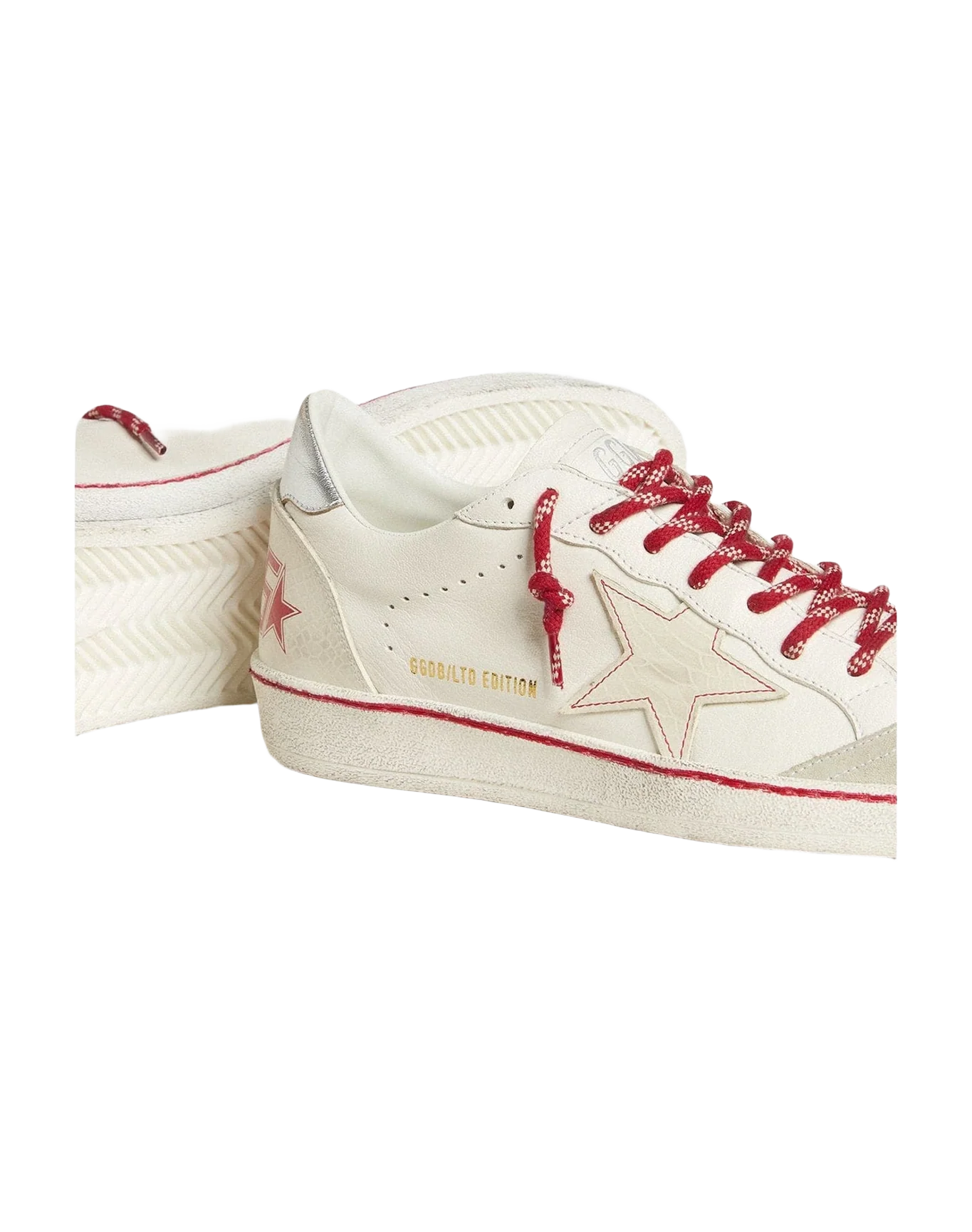 Men | Ball Star Ltd Cny White Leather with A Lived-In Effect | White x Ice x Silver