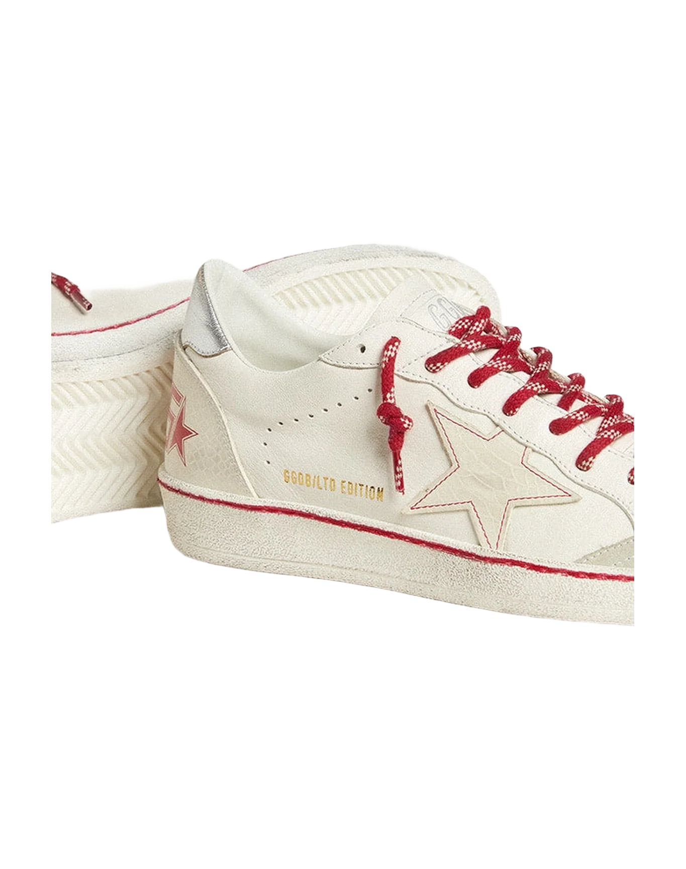 Men | Ball Star Ltd Cny White Leather with A Lived-In Effect | White x Ice x Silver - Image 5