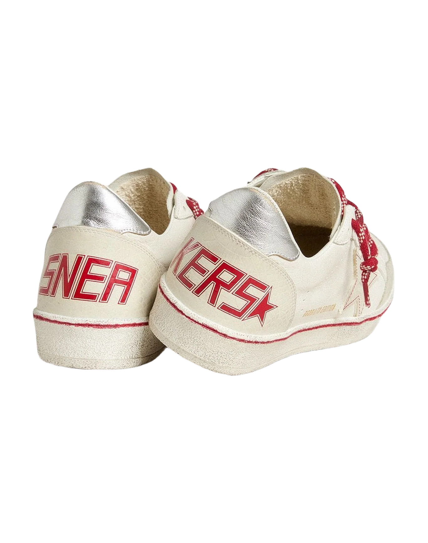 Men | Ball Star Ltd Cny White Leather with A Lived-In Effect | White x Ice x Silver - Image 8