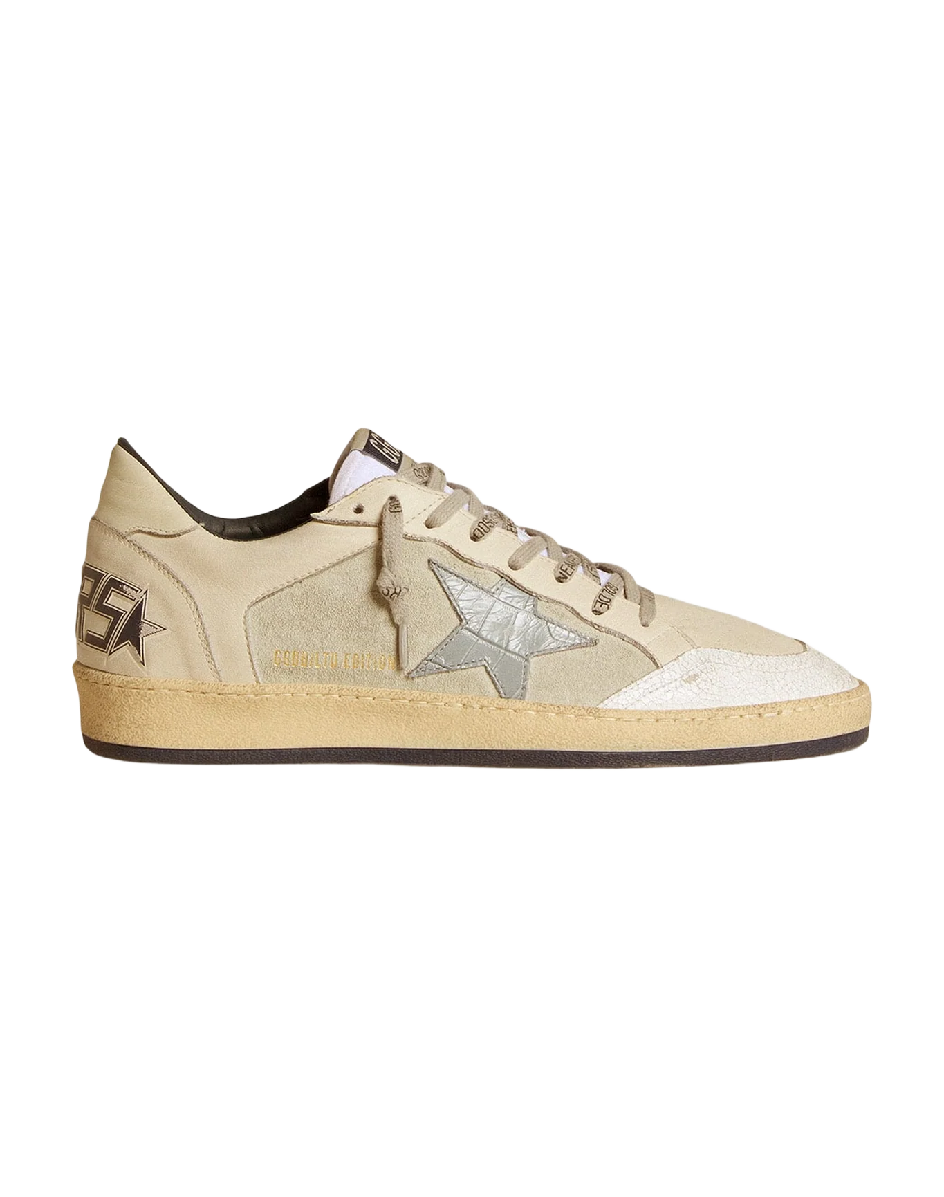 Men | Ball Star Ltd Leather & Suede with Crocodile Print Leather Star | Ice x White x Light Blue x Talco - Image 10