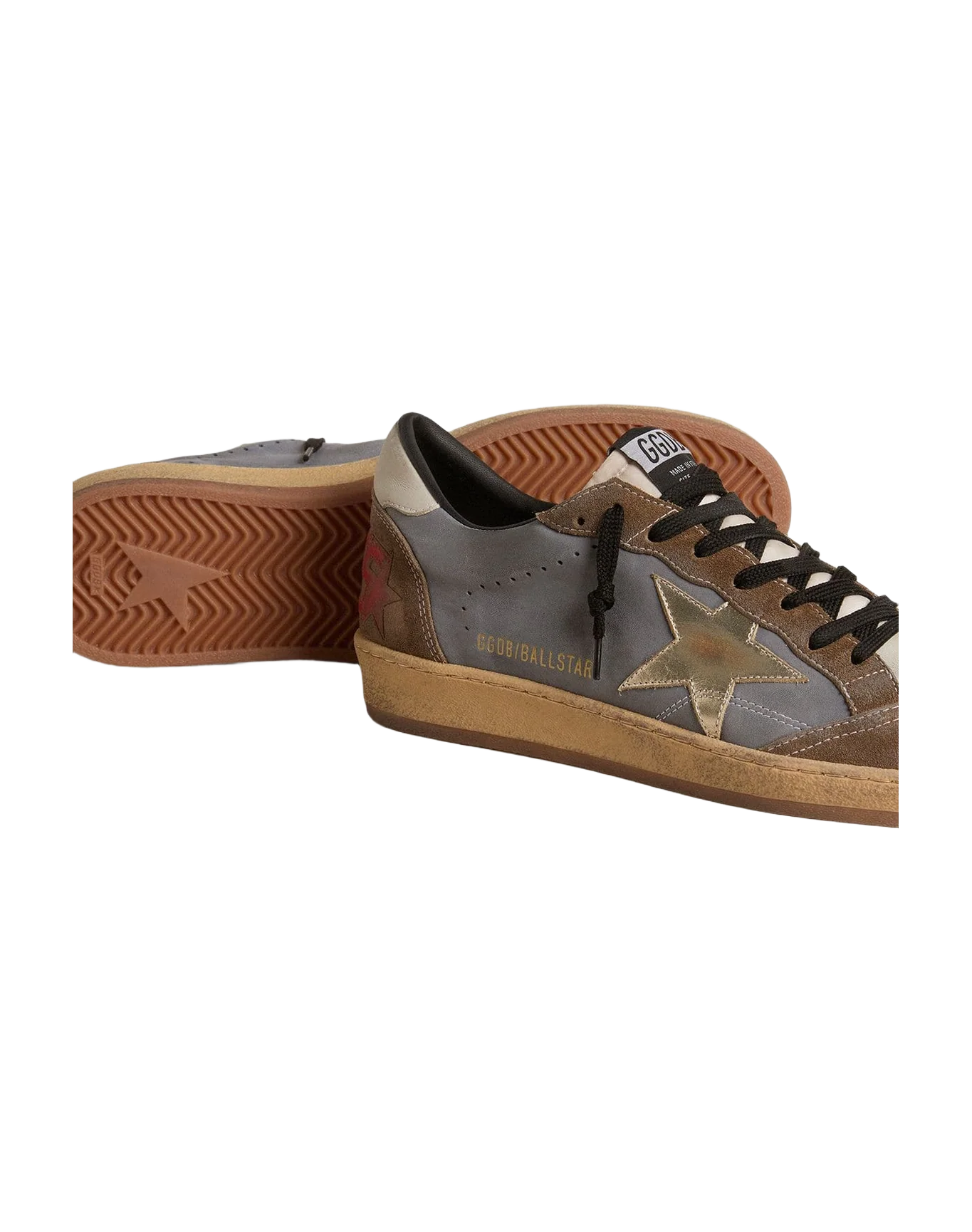 Men | Ball Star Nubuck & Suede with Gold Metallic Star | Denim Blue x Green x Beige x Platinum x White - Image 4