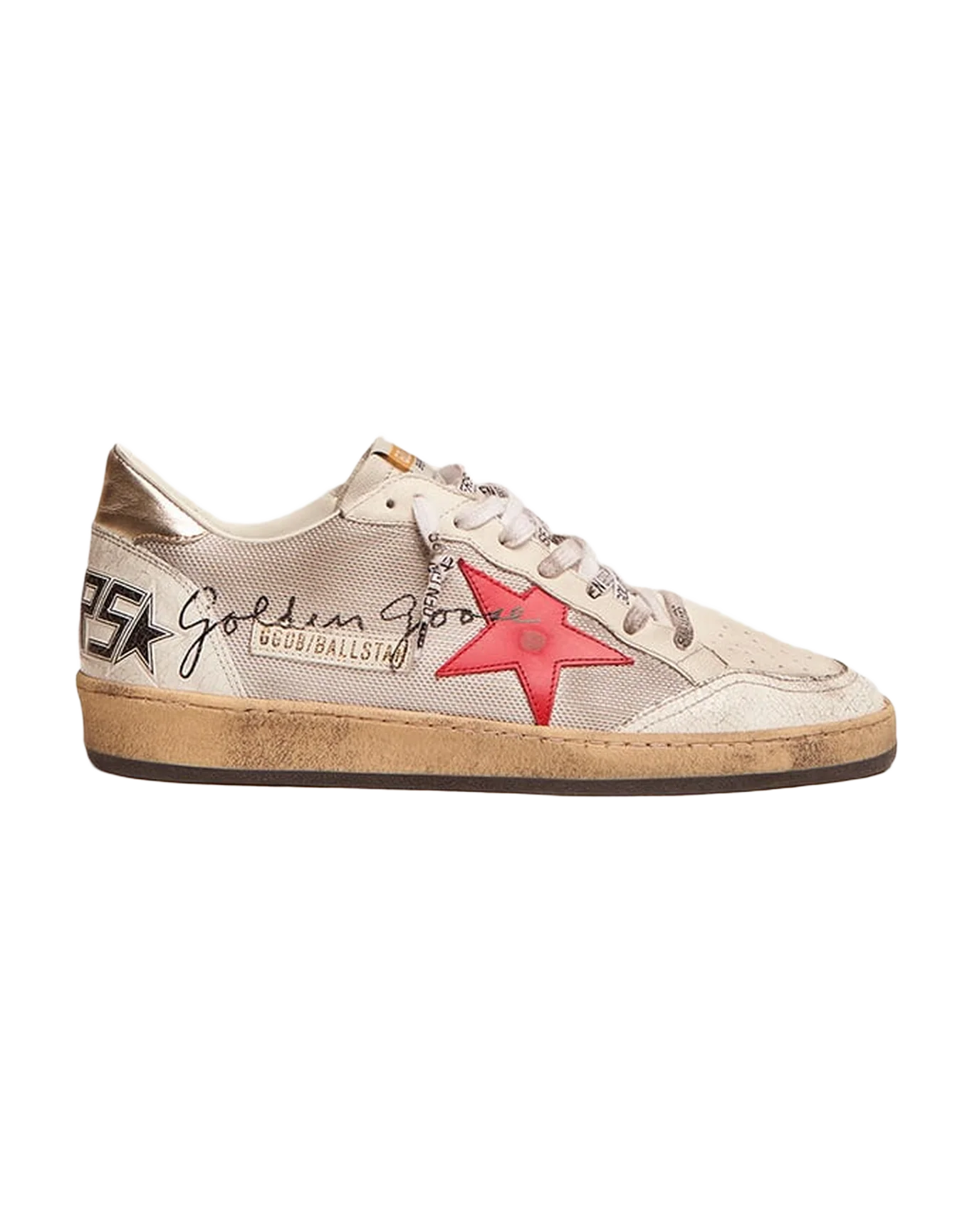 Men | Ball Star On Light Silver Mesh with Red Star | Silver x White x Red x Platinum - Image 9