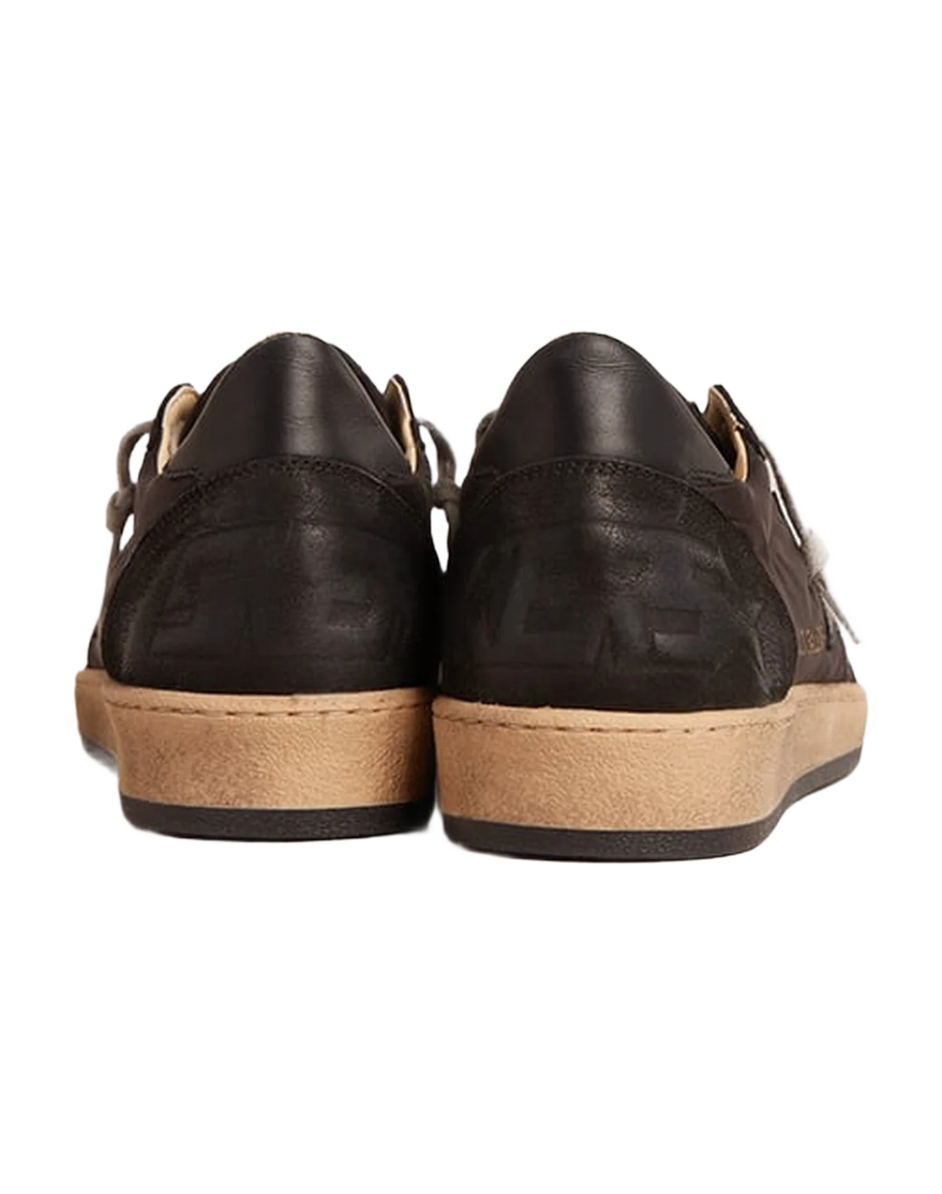 Men | Ballstar Black Suede with Leather Star | Black - Image 2