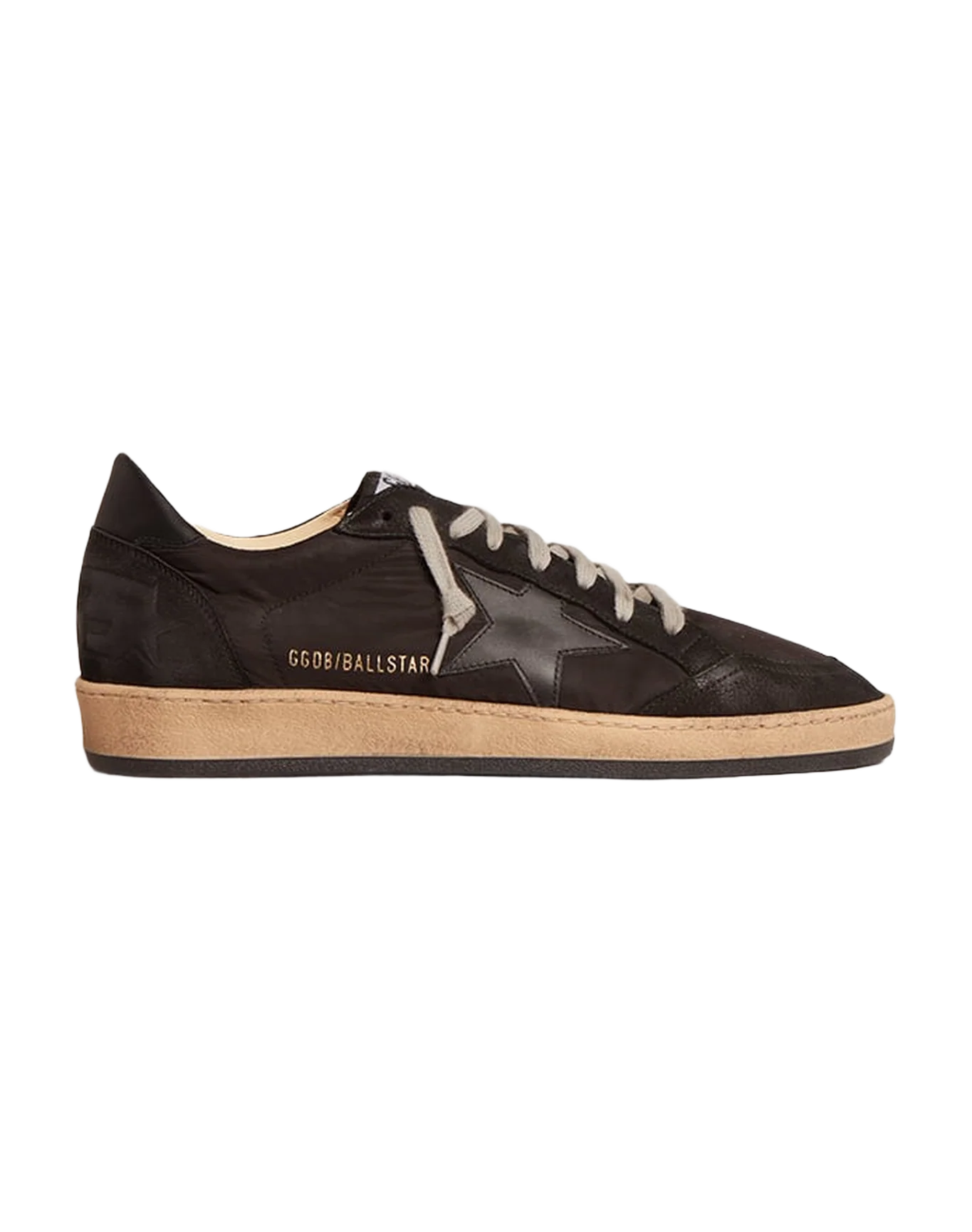 Men | Ballstar Black Suede with Leather Star | Black - Image 3