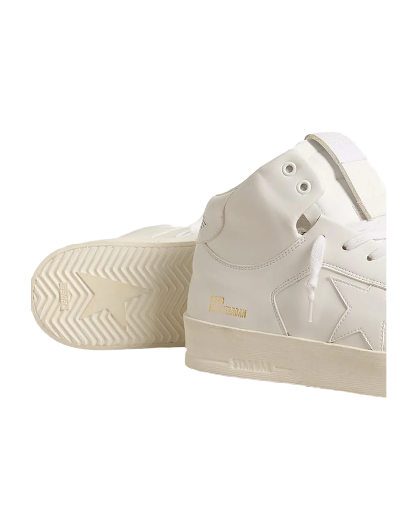 Men | Bio-Based Mid-Stardan with White Star & Heel Tab | Optic White - Image 7