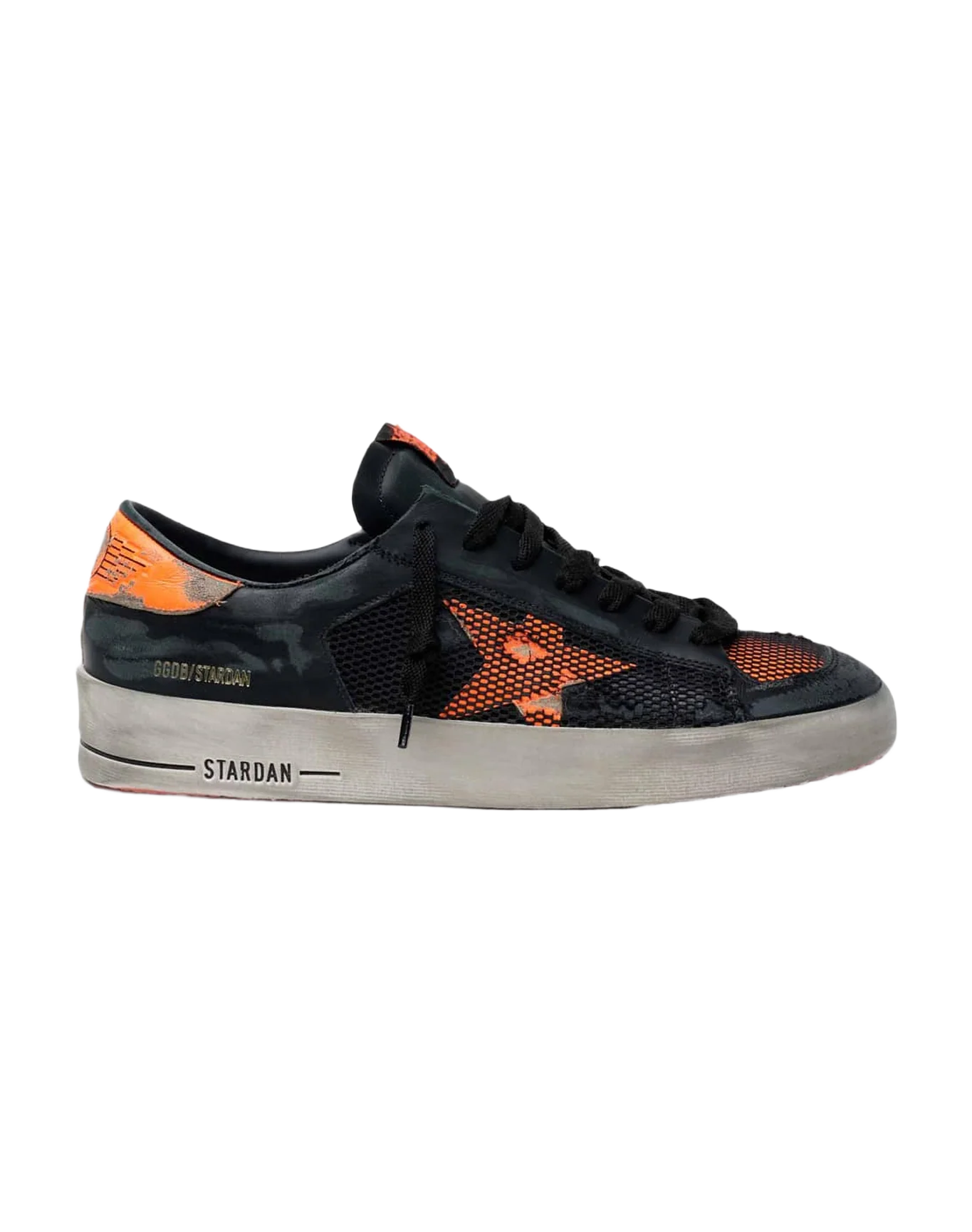 Men | Black & Orange Stardan Sneakers - Image 3