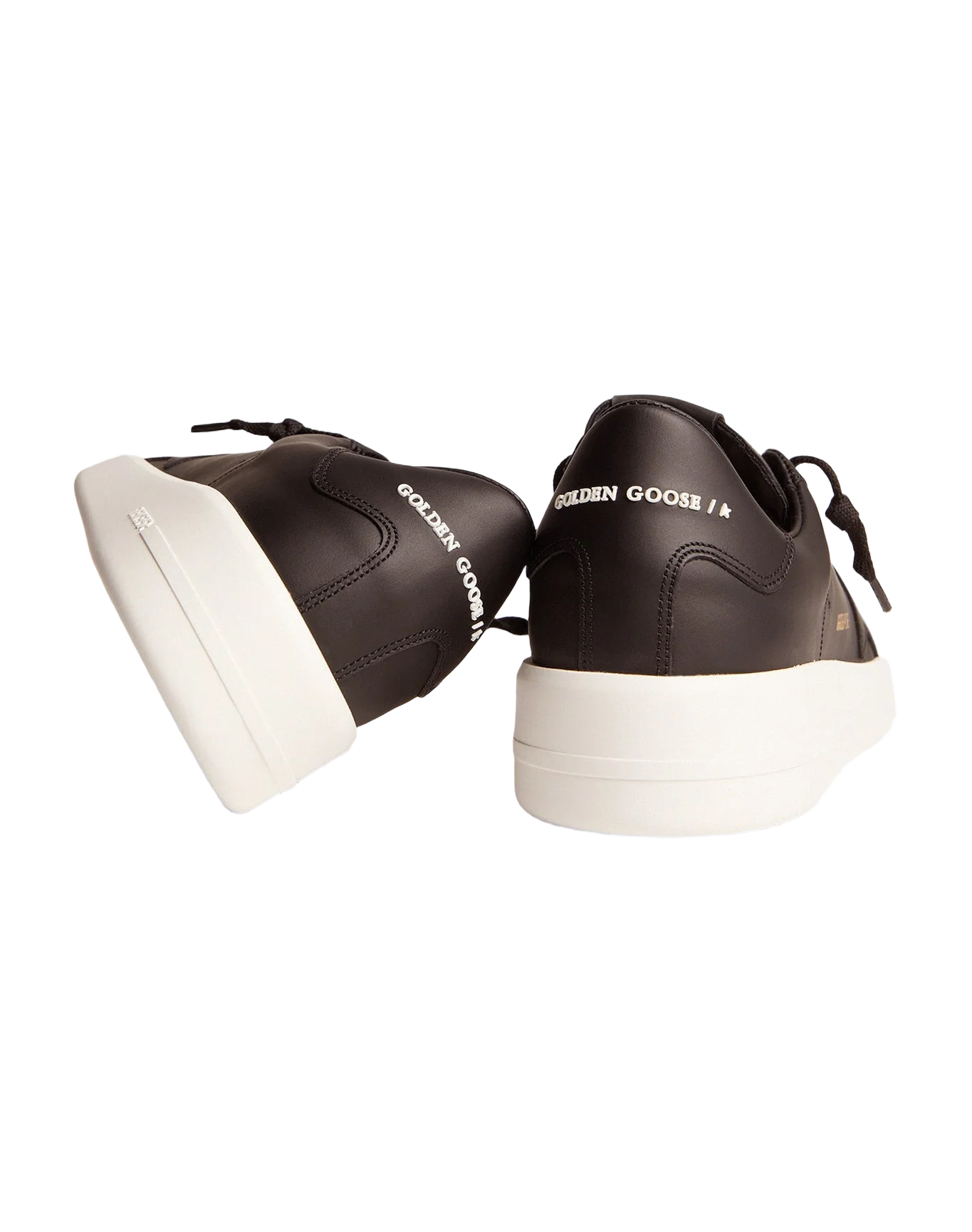 Men | Black Leather Purestar Sneakers | Black - Image 4