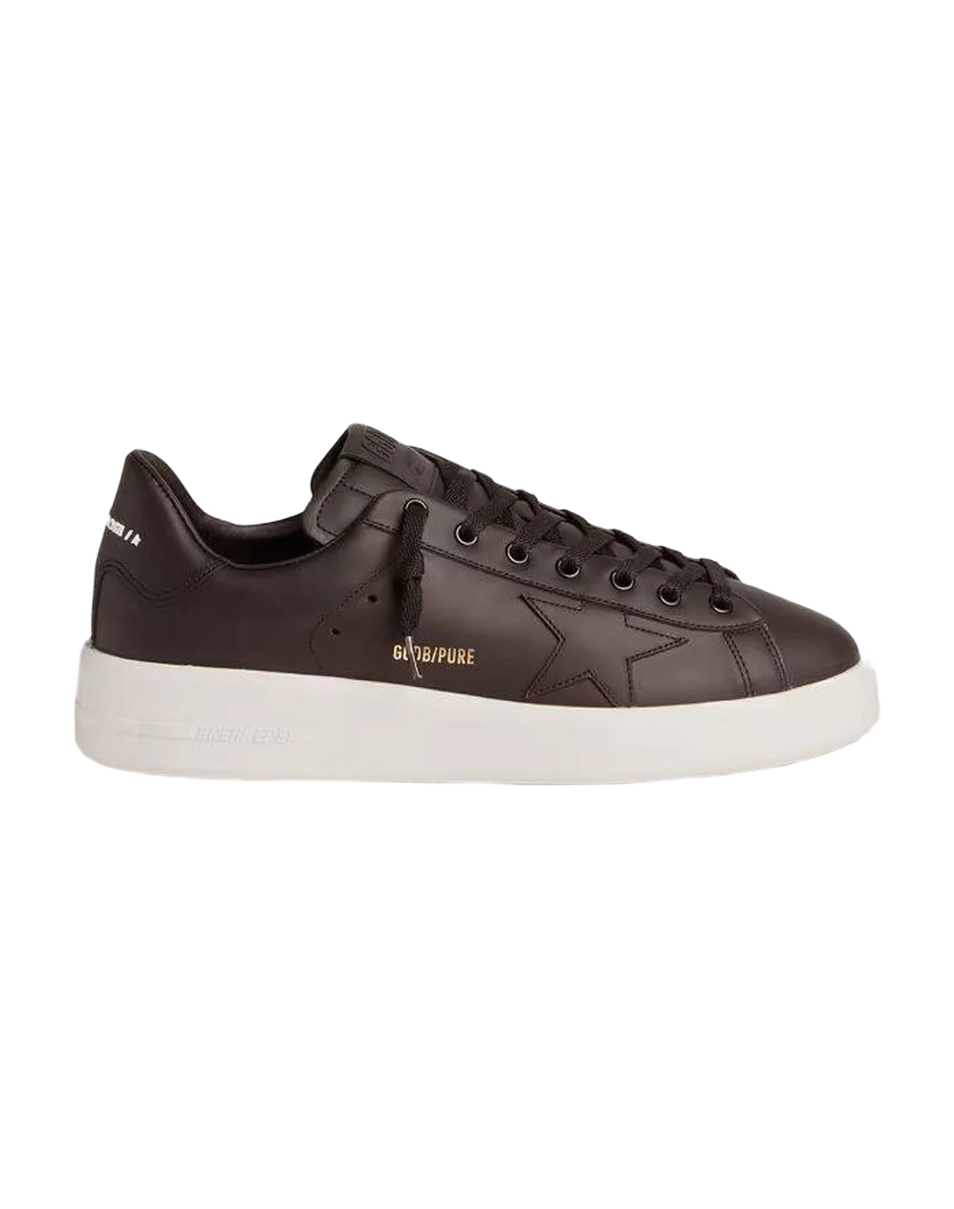 Men | Black Leather Purestar Sneakers | Black - Image 6