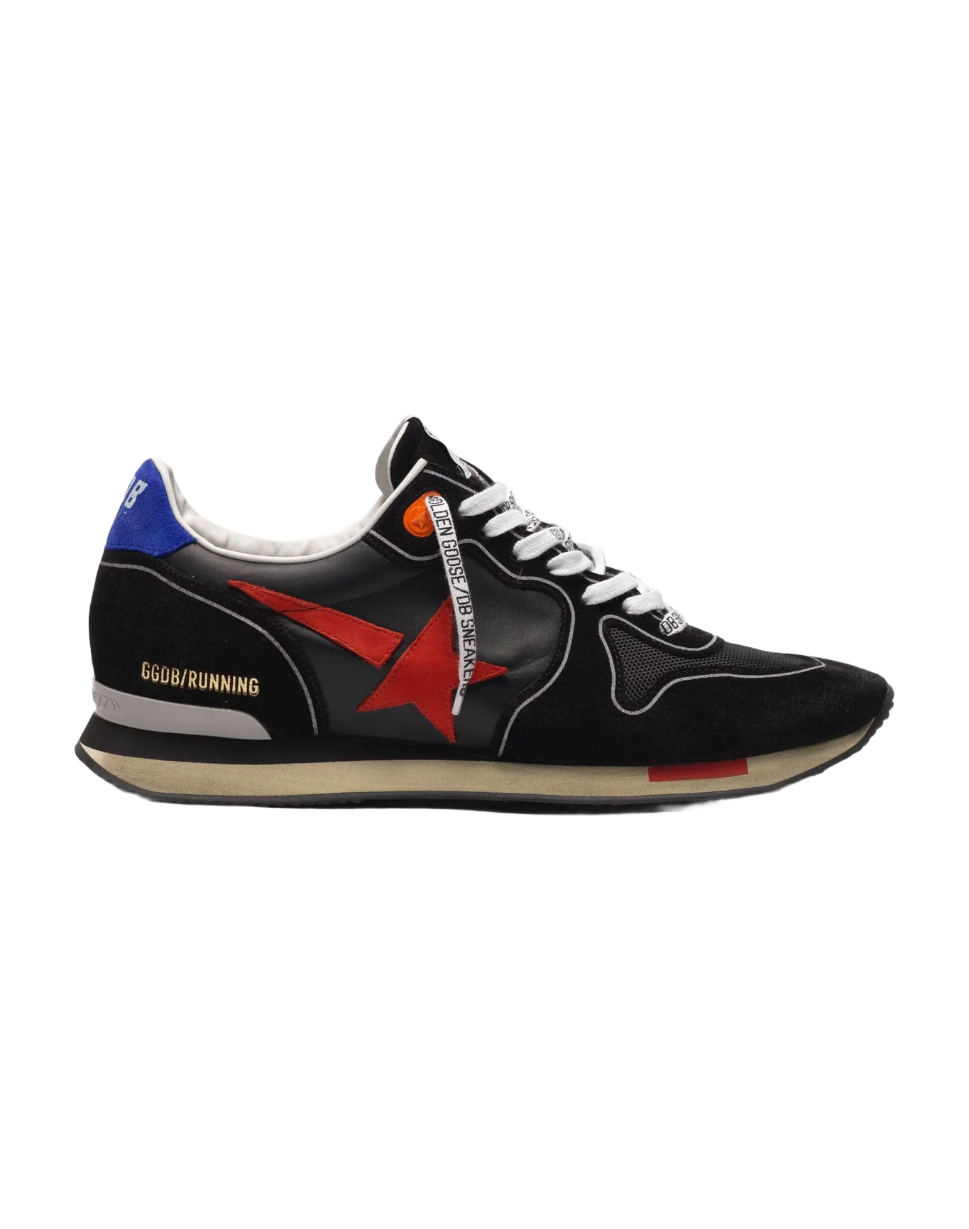 Men | Black Running Sneakers with Red Star - Image 3