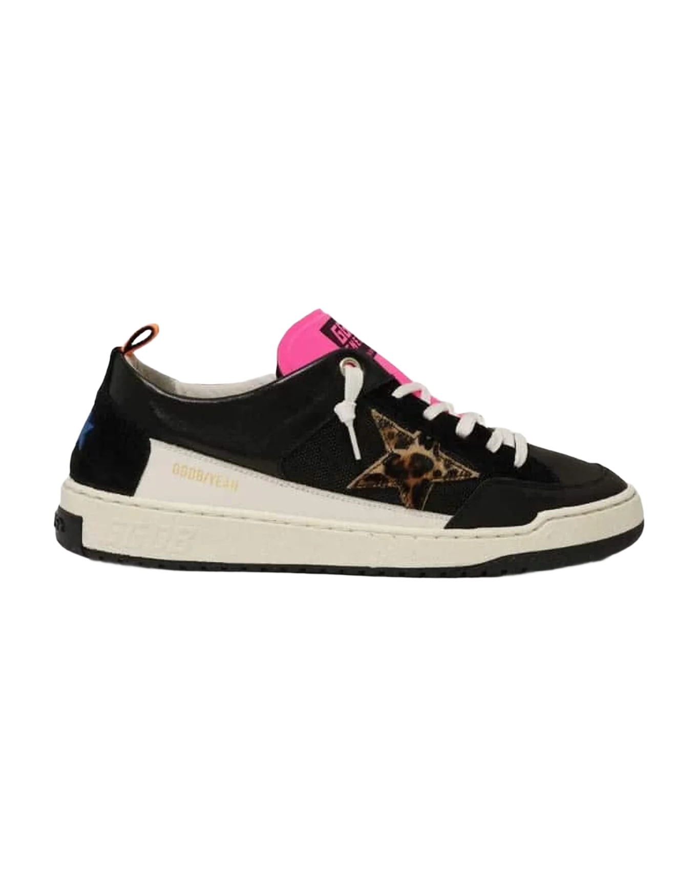 Men | Black Yeah! Sneakers with Leopard-Print Star - Image 6