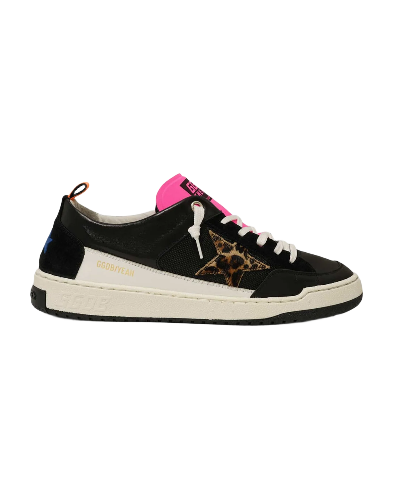 Men | Black Yeah! Sneakers with Leopard-Print Star - Image 9