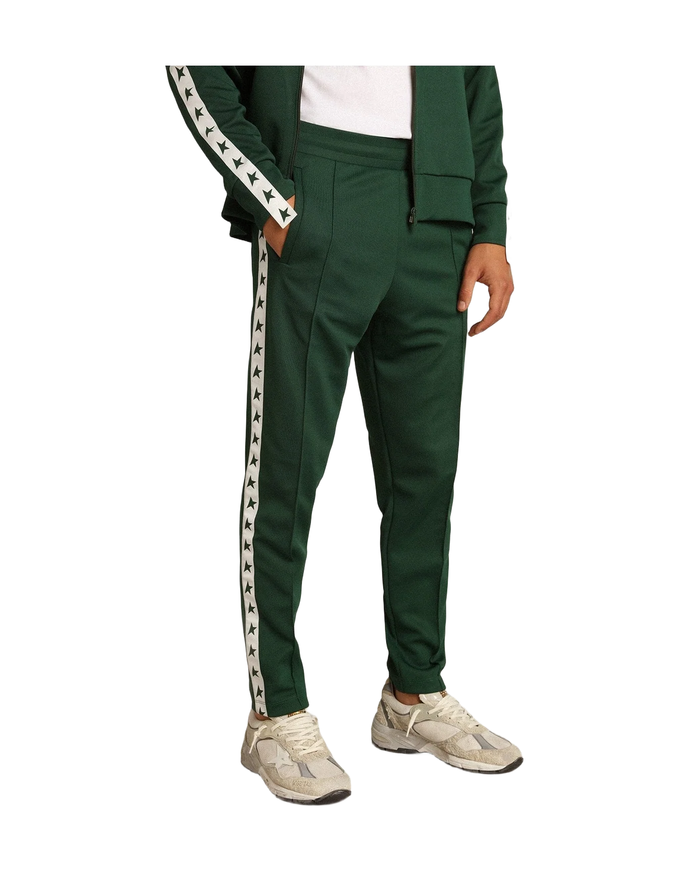 Men | Bright Green Joggers | Bright Green x White