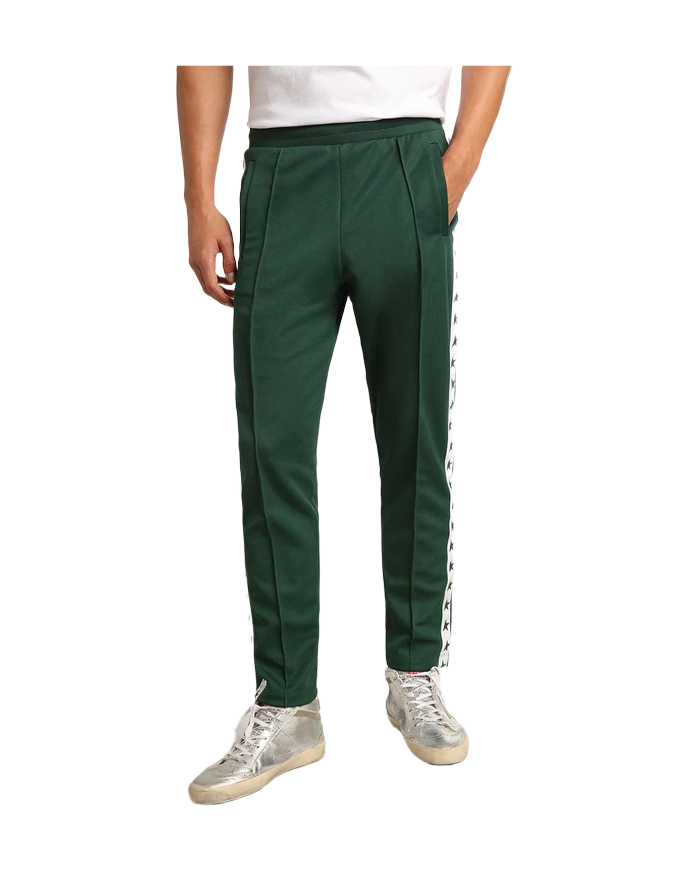 Men | Bright Green Joggers | Bright Green x White - Image 4