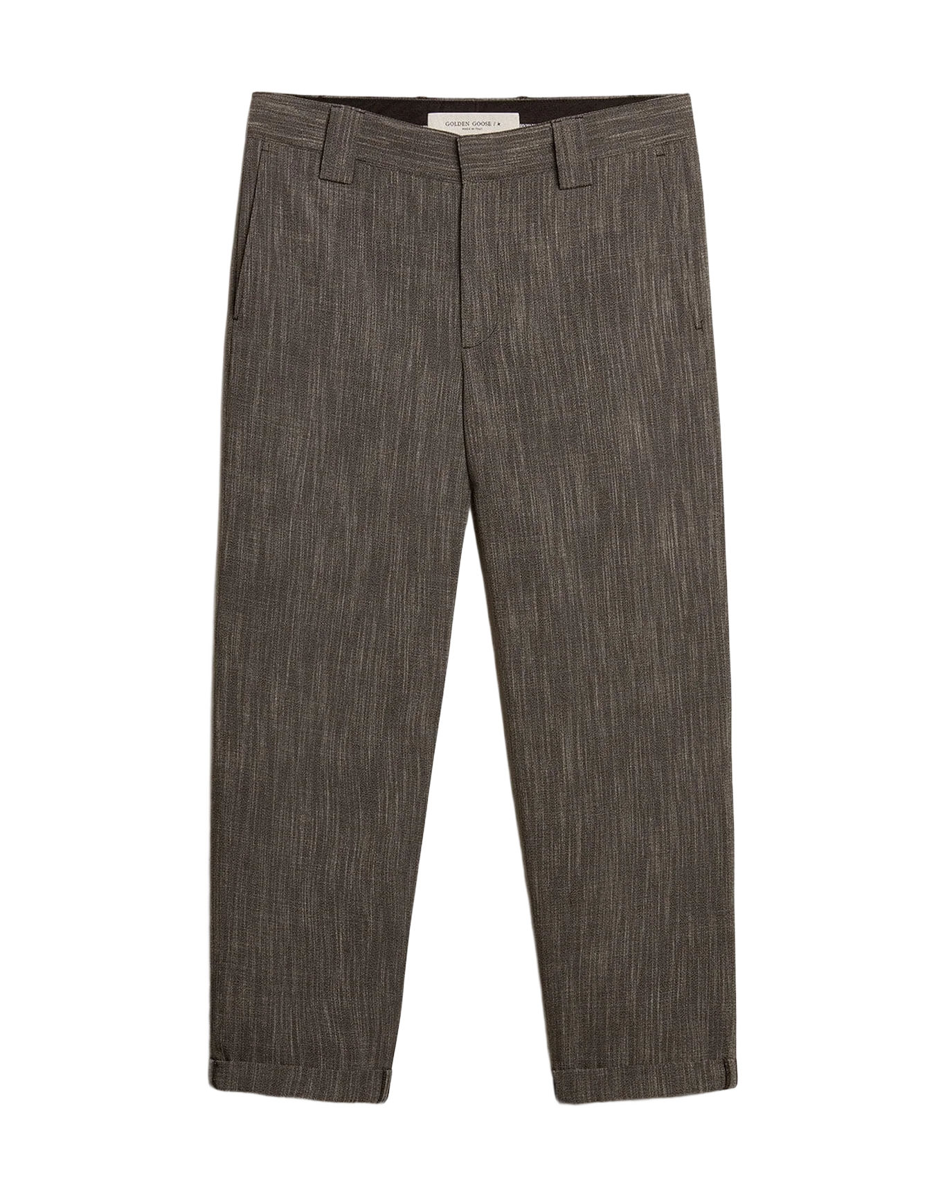 Men | Chinos Gray Melange Wool Blend | Grey x White - Image 10