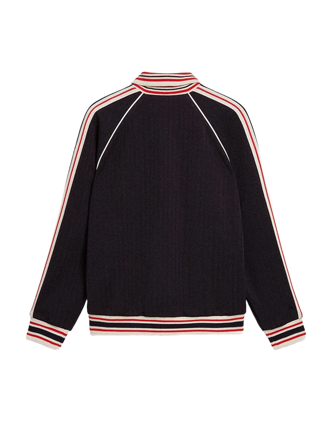 Men | Dark Blue Zipped Sweatshirt with White Logo | Dark Blue - Image 2