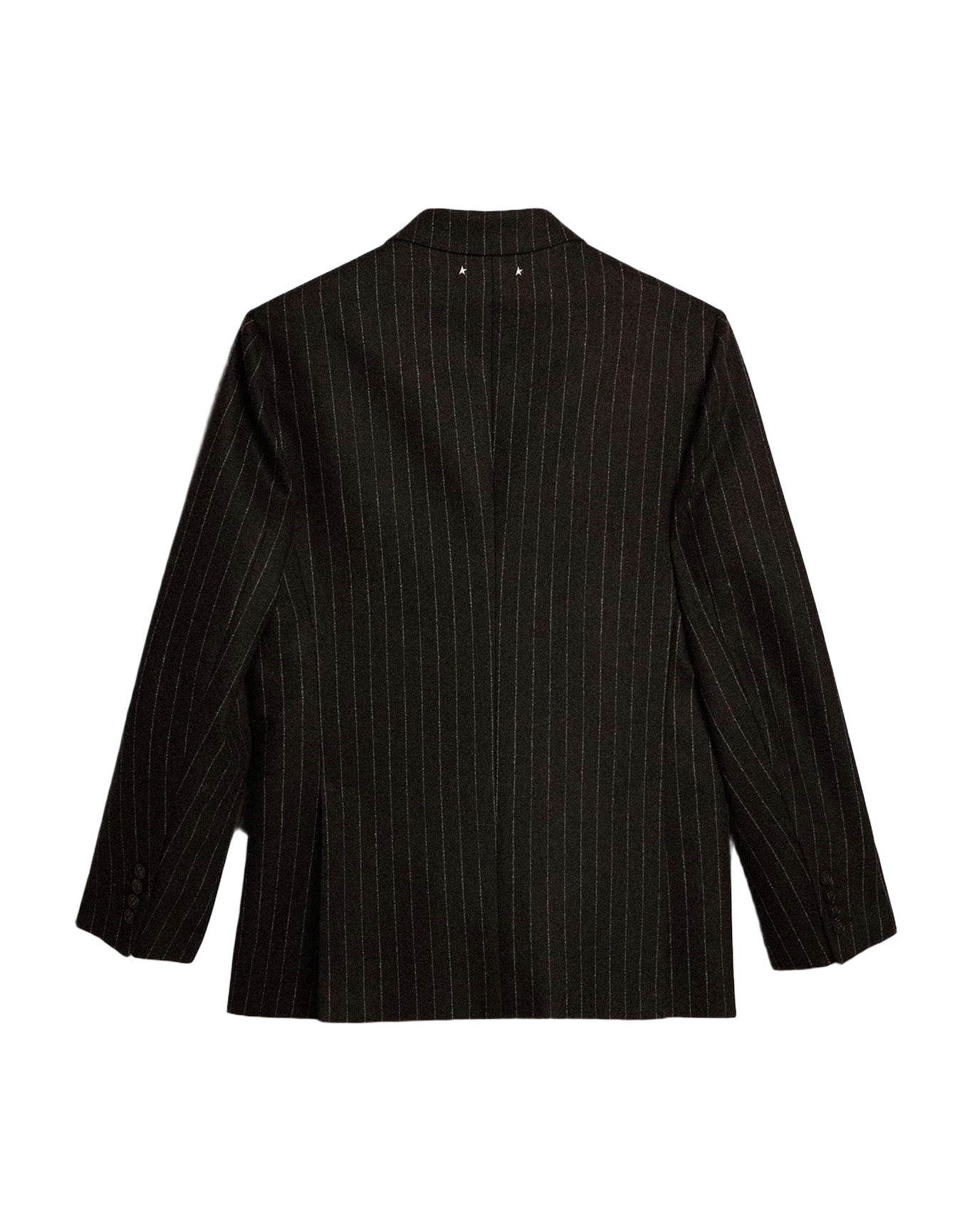 Men | Double-Breasted Blazer Gray Melange Wool | Melange Dark Grey x Arctic Wolf - Image 11