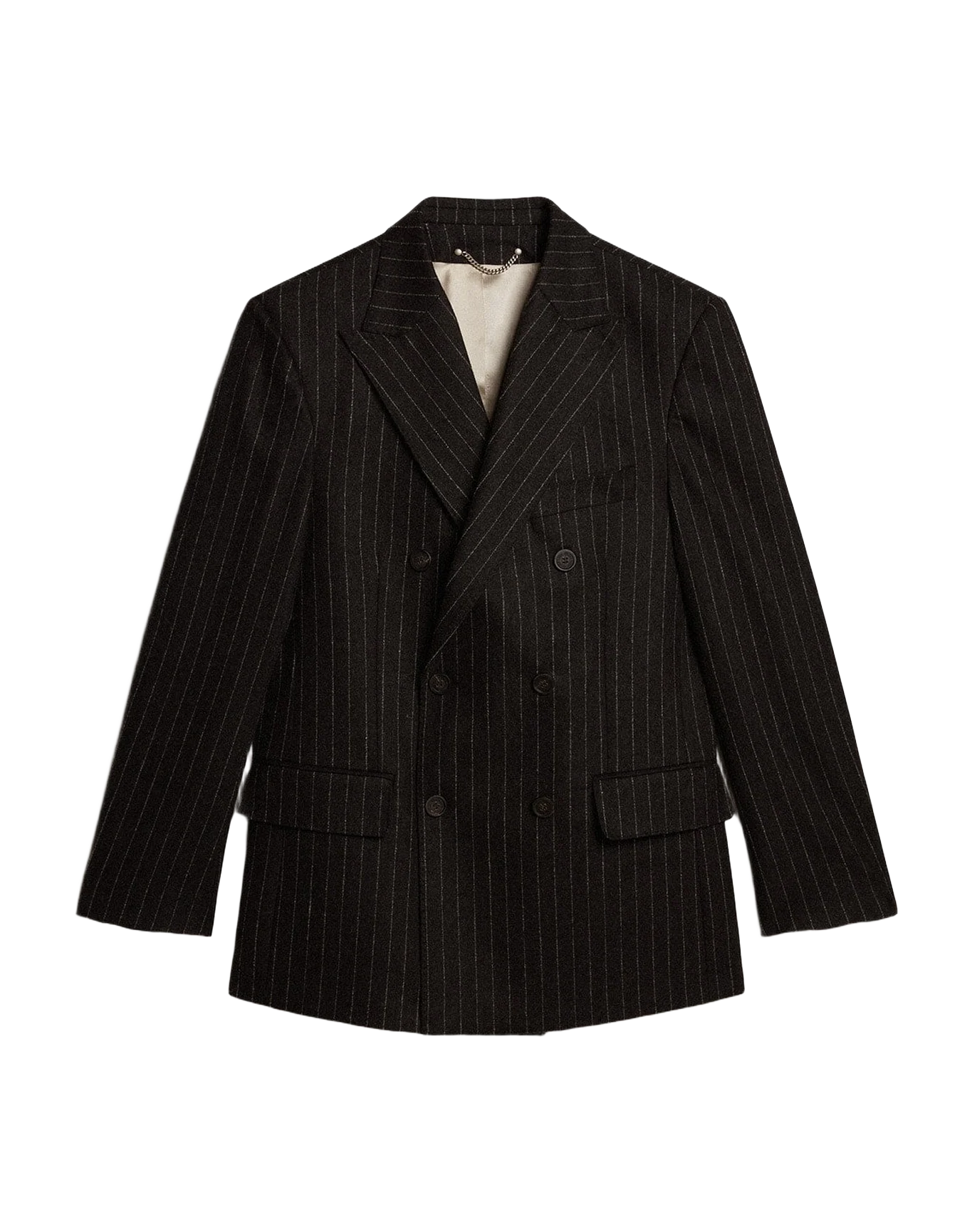 Men | Double-Breasted Blazer Gray Melange Wool | Melange Dark Grey x Arctic Wolf - Image 2