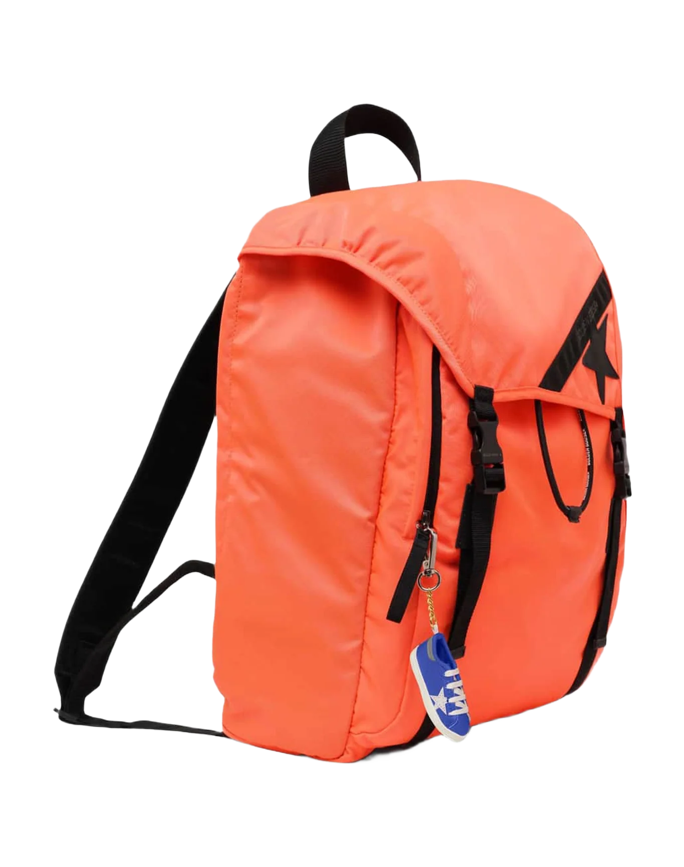 Men | Fluorescent Orange Nylon Journey Backpack - Image 6