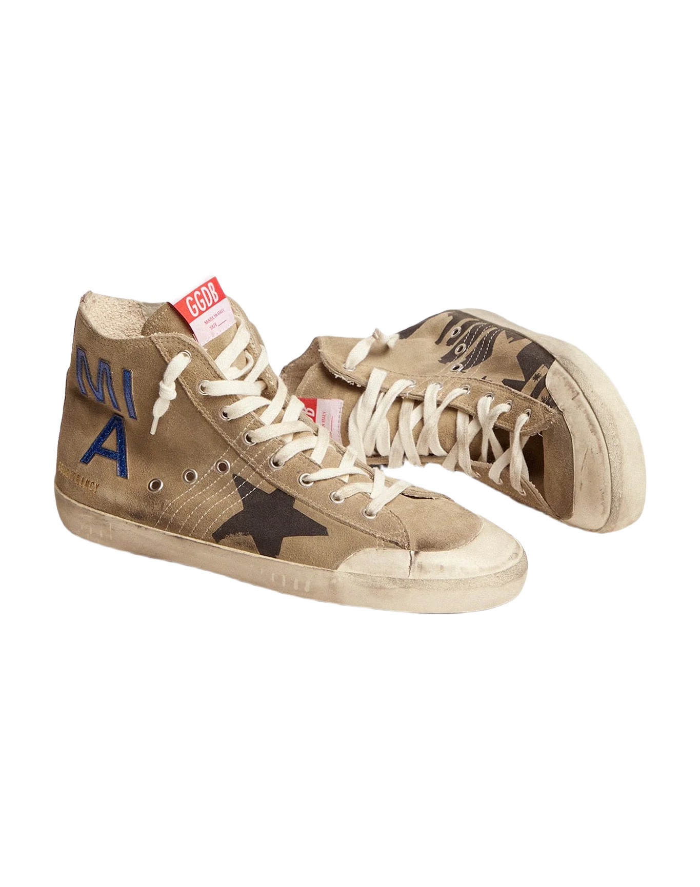 Men | Francy Penstar Dove Gray Suede | Taupe x Black x Electric Blue - Image 9