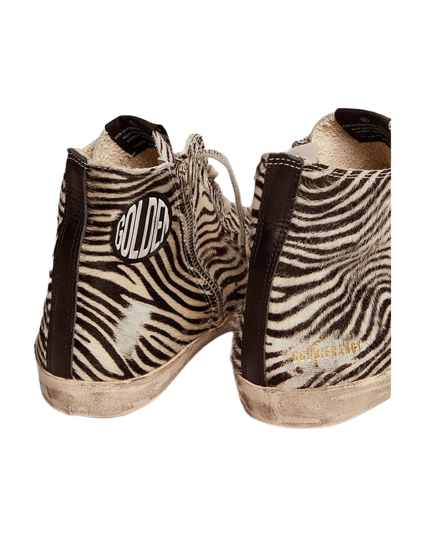 Men | Francy Penstar Ltd Zebra Print Pony Skin with Tobacco Star | White Black x Tobacco x Black