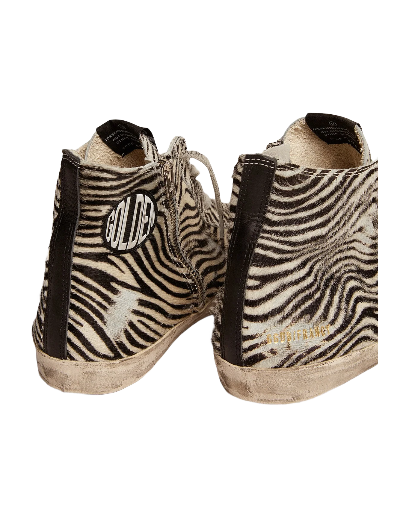 Men | Francy Penstar Ltd Zebra Print Pony Skin with Tobacco Star | White Black x Tobacco x Black - Image 5