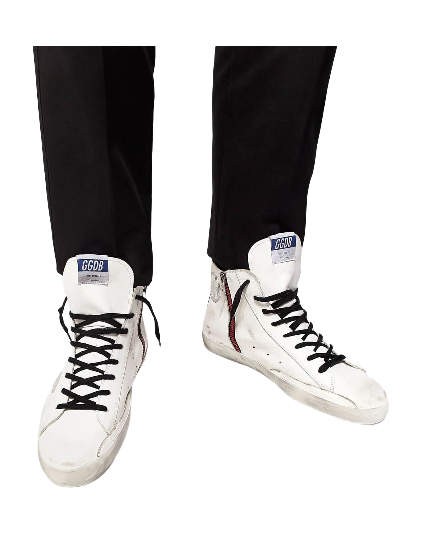 Men | Francy Sneakers Leather with Suede Star & Blue Sole