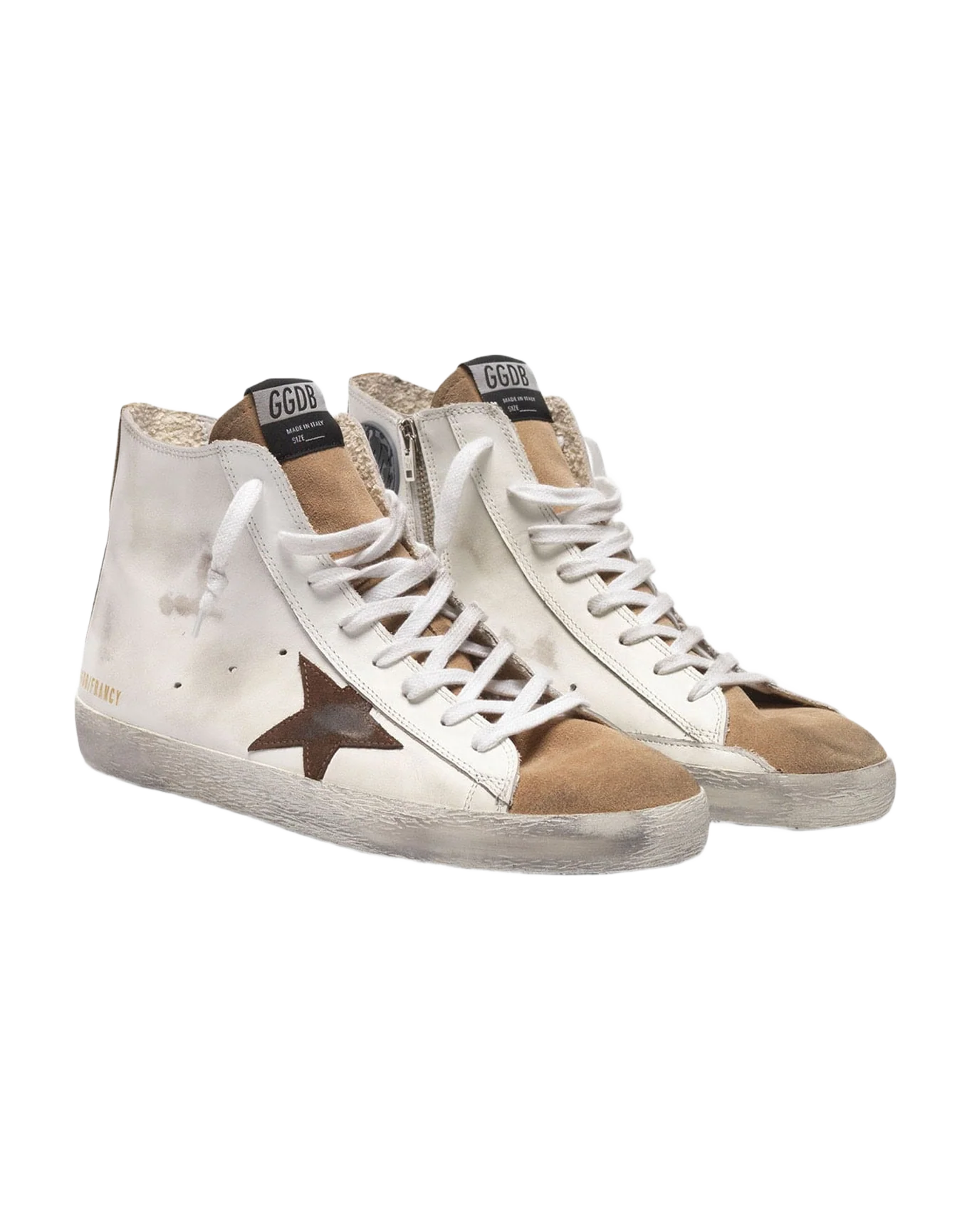 Men | Francy Sneakers Nude Suede & White Leather with Contrast Star - Image 5