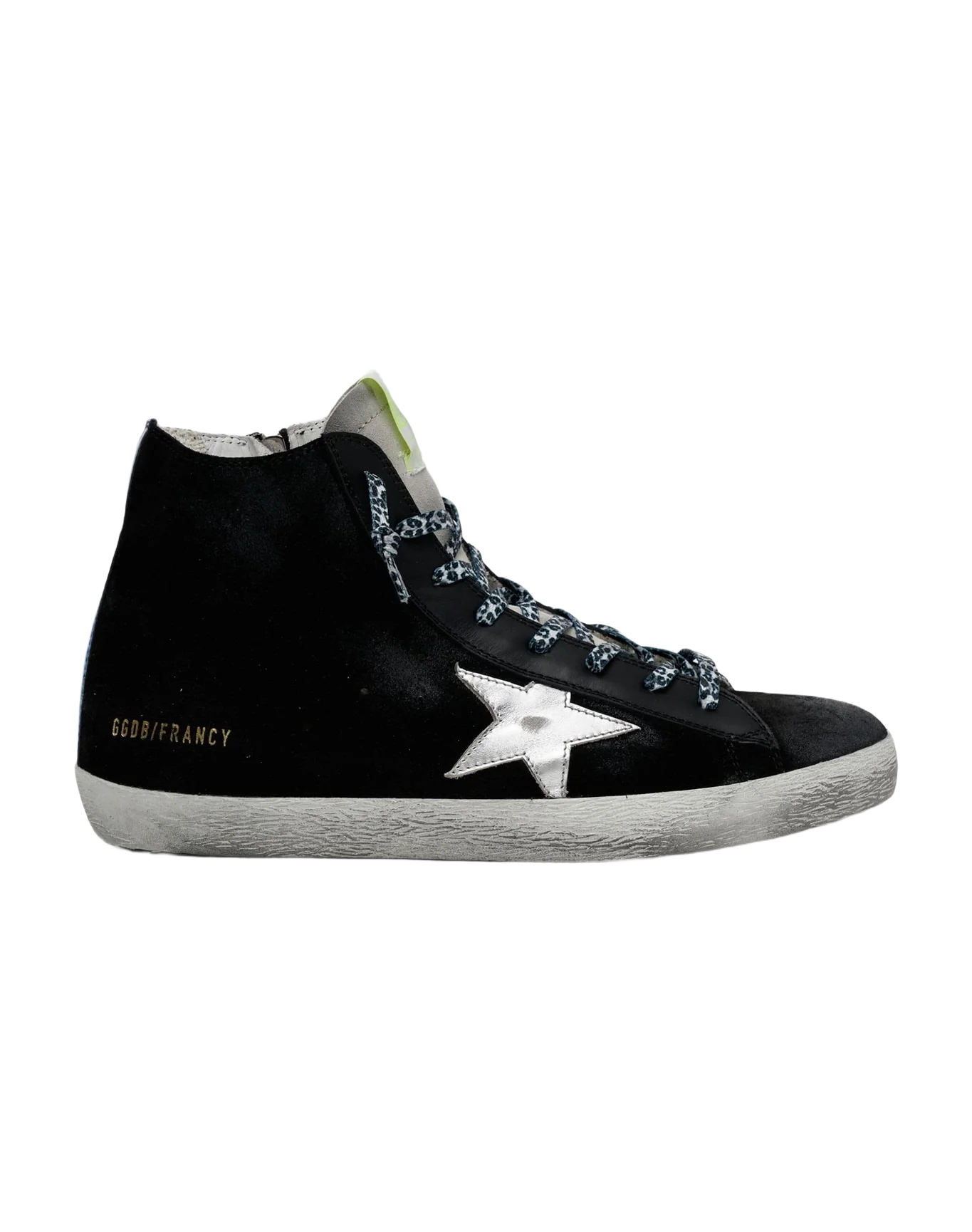 Men | Francy Suede Upper Laminated Star Mirror Heel | Black x Silver x Ocean - Image 4