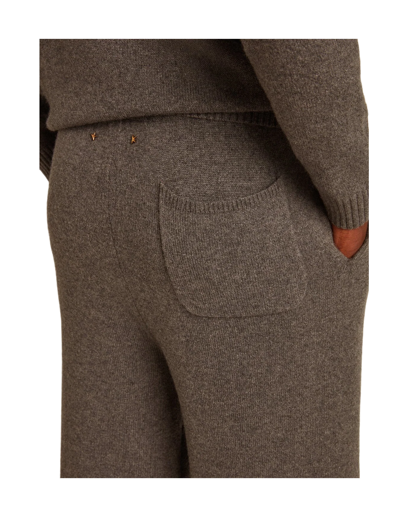 Men | Gray Melange Cashmere Blend Joggers | Grey Melange - Image 5