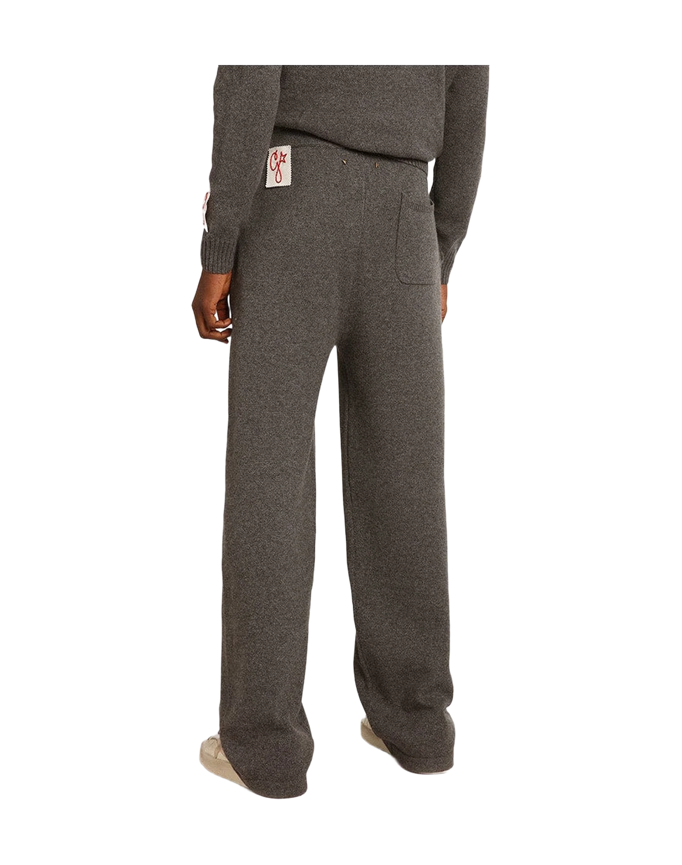 Men | Gray Melange Cashmere Blend Joggers | Grey Melange - Image 8