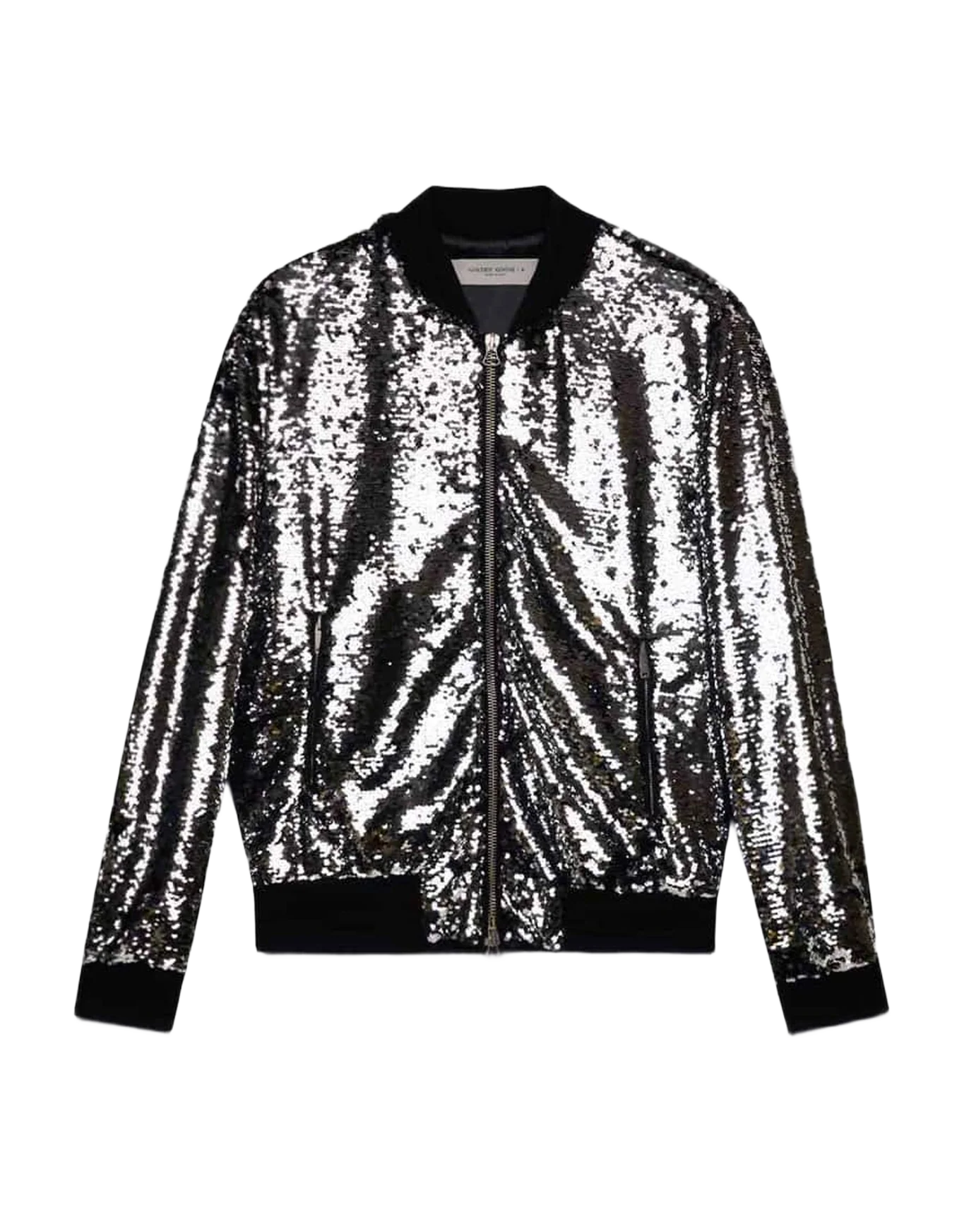 Men | Joshua Bomber Jacket with Silvery Sequins - Image 5