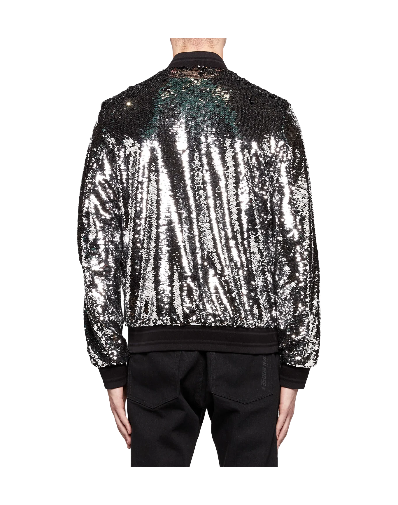 Men | Joshua Bomber Jacket with Silvery Sequins - Image 6
