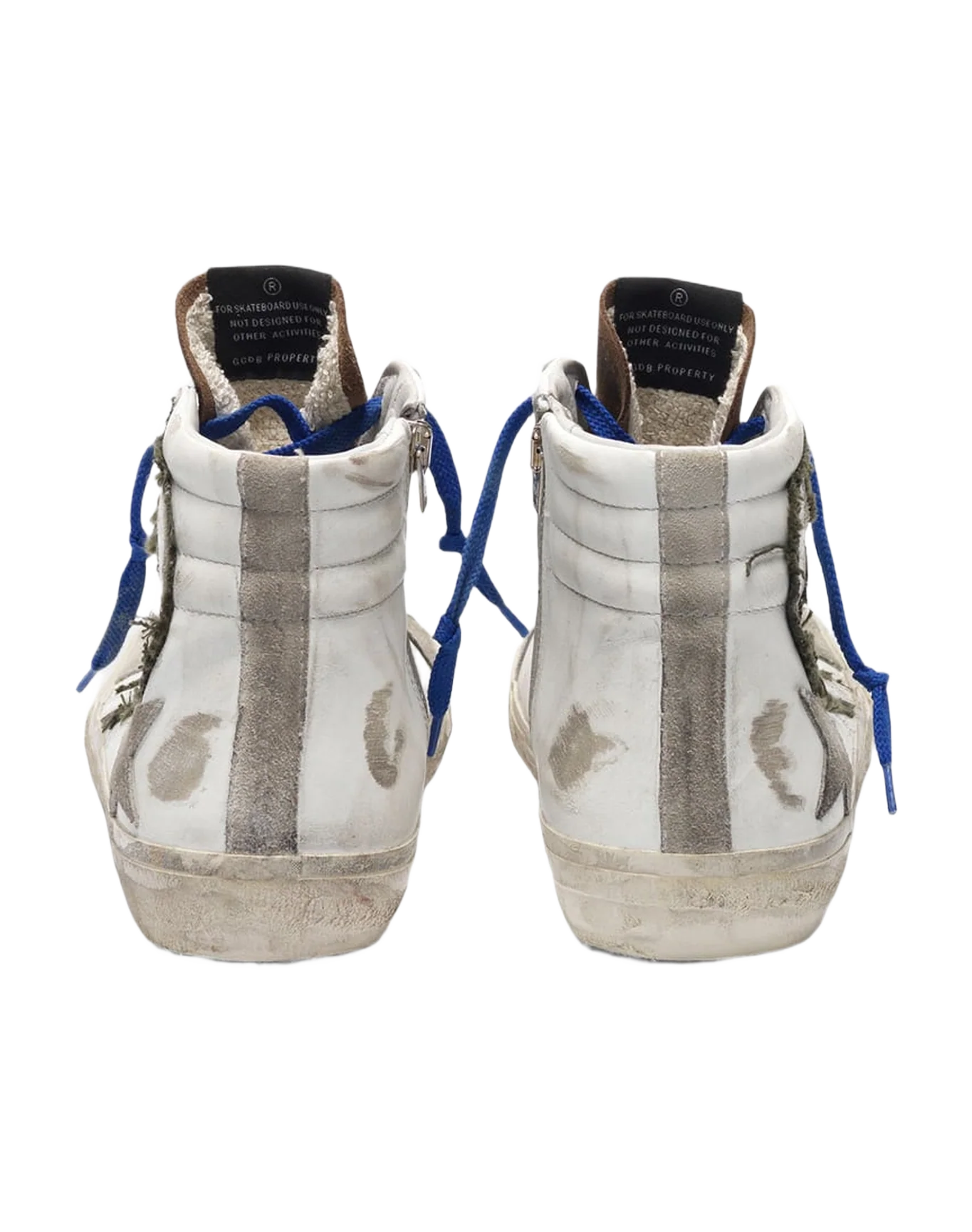Men | Leather & Suede Sneakers with Inserts Raw Edge Canvas - Image 3