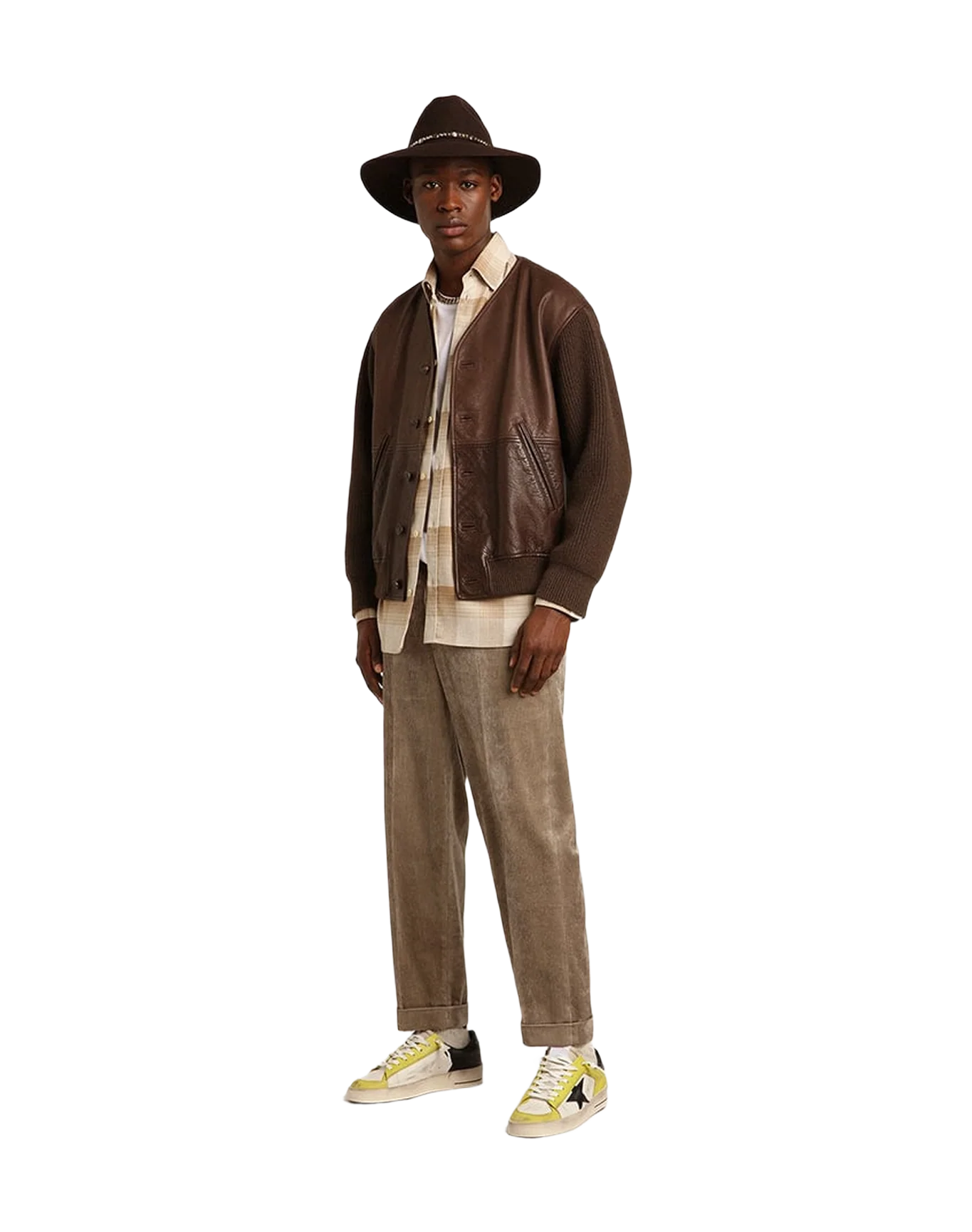 Men | Light Beige Corduroy Pants | Roasted Cashew - Image 4